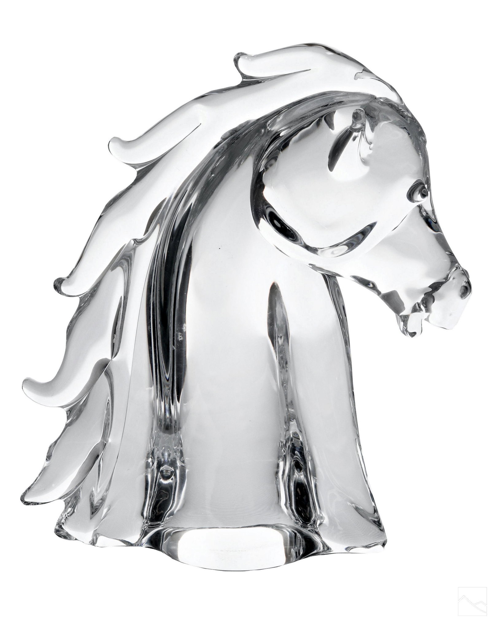 Tiffany & Co. Italian Crystal Horse Head Sculpture (1 of 7)