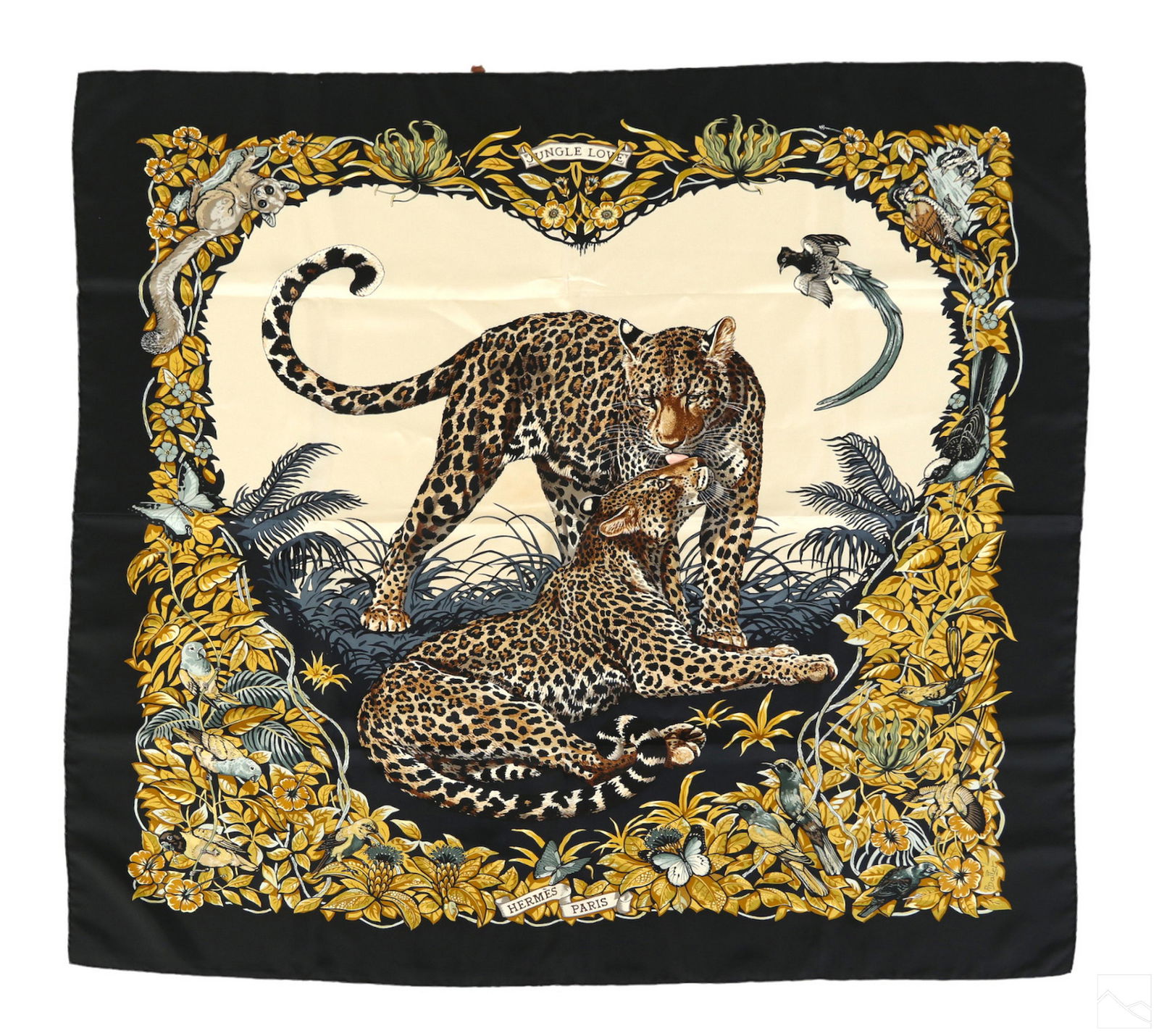 Hermes Robert Dallet Jungle Love French Silk Scarf (1 of 5)