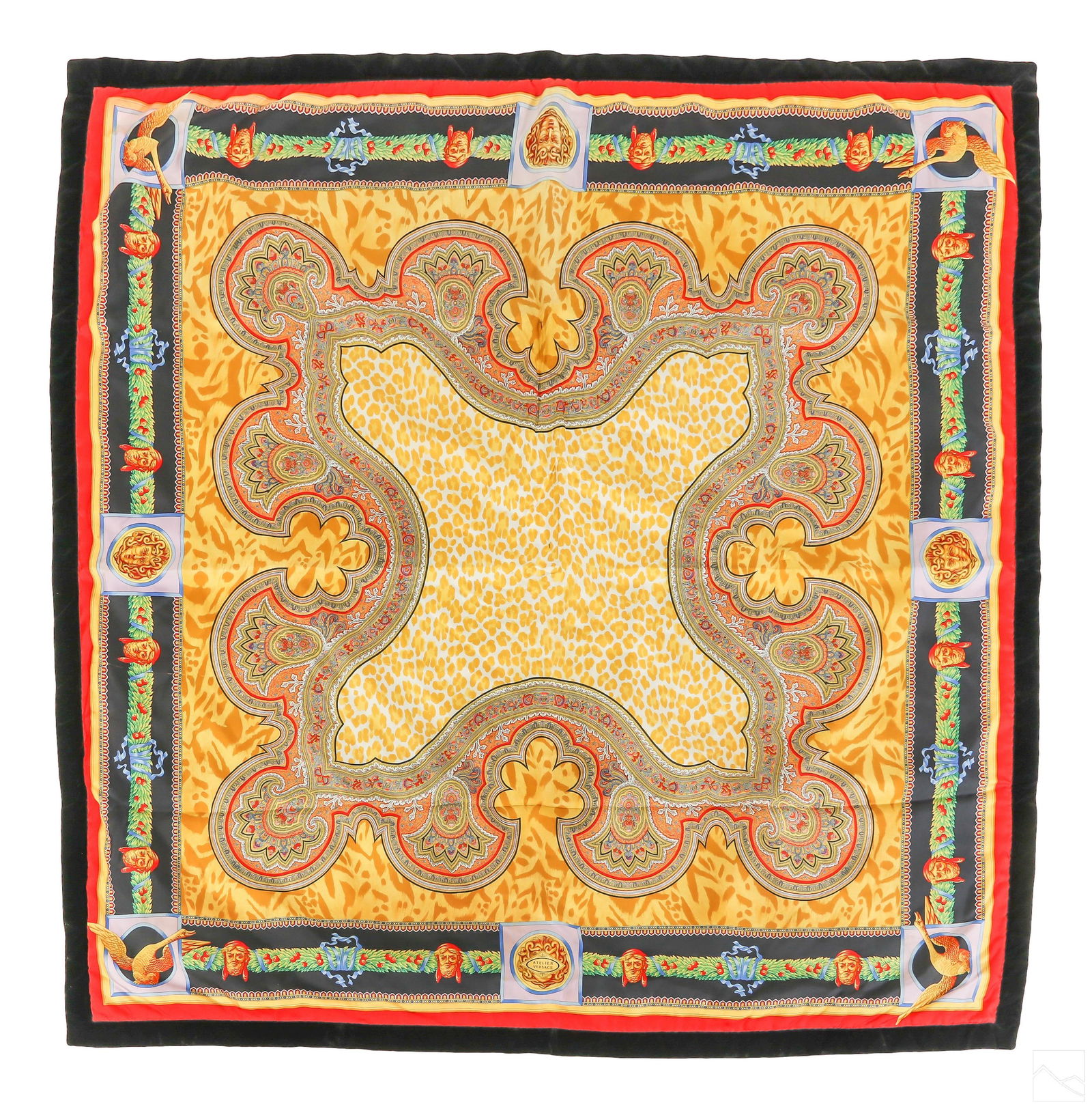 Versace Designer Silk & Velvet Throw Blanket Cover (1 of 5)