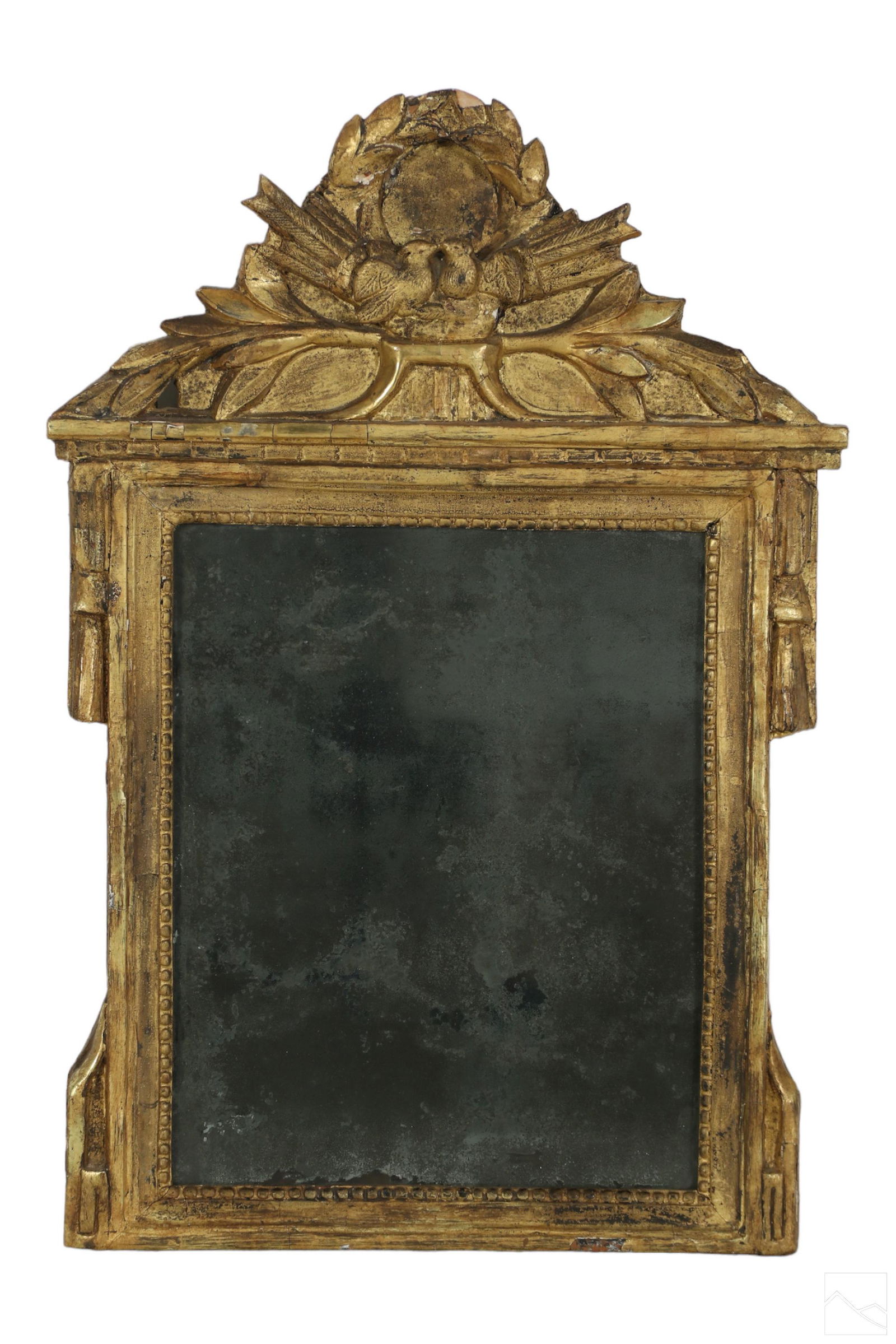 French Empire Style 19C Antique Carved Wood Mirror (1 of 4)