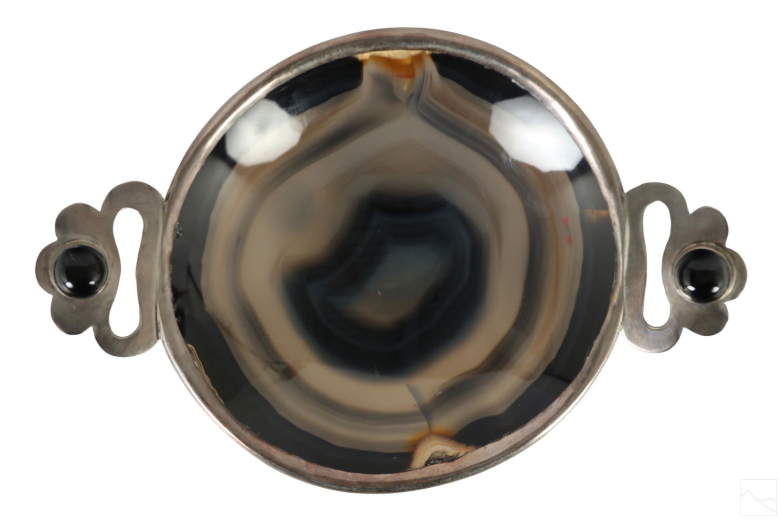Latin American Sterling Silver Agate and Onyx Bowl (1 of 4)
