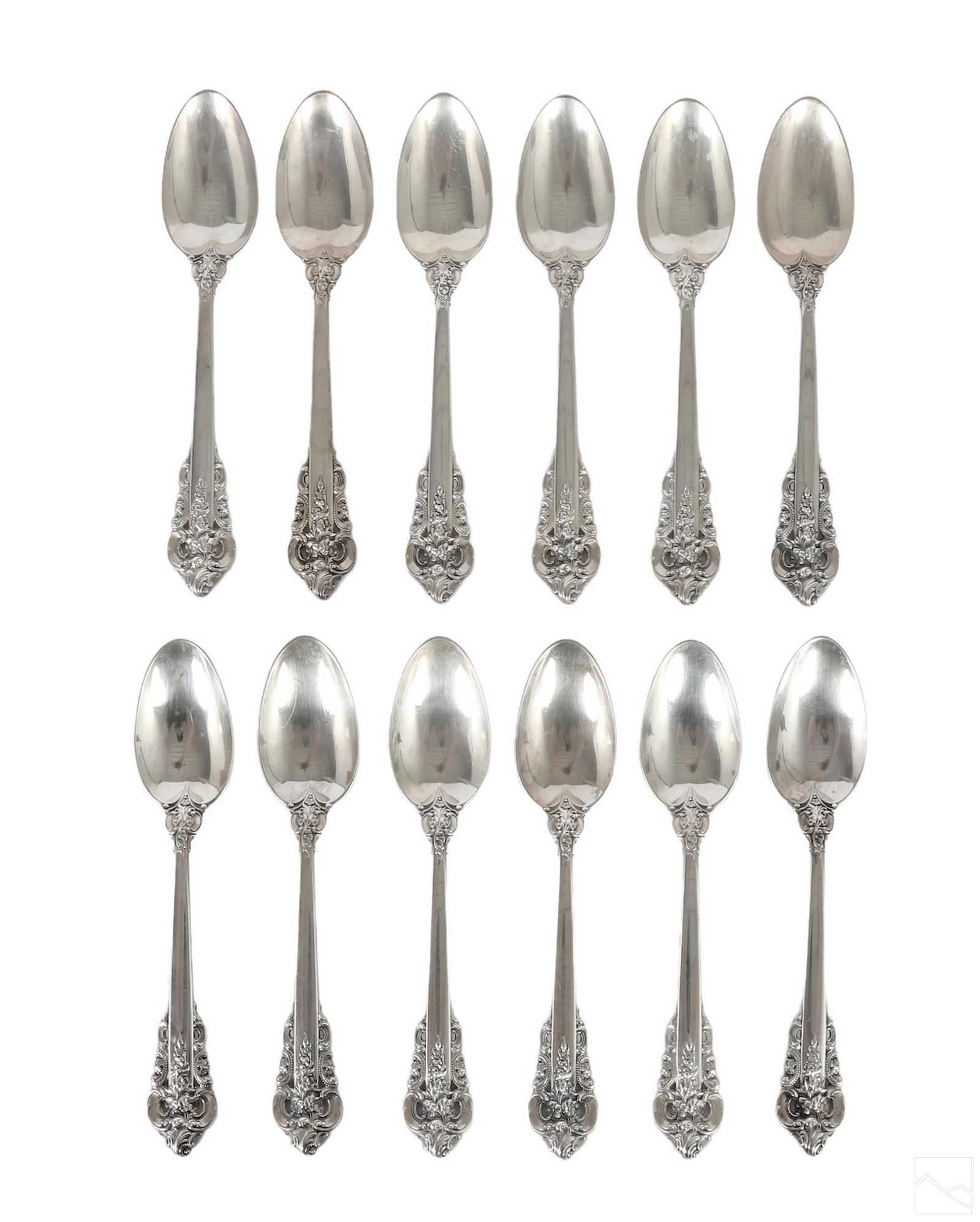 Wallace Grand Baroque Sterling Silver Spoons 404g. (1 of 5)