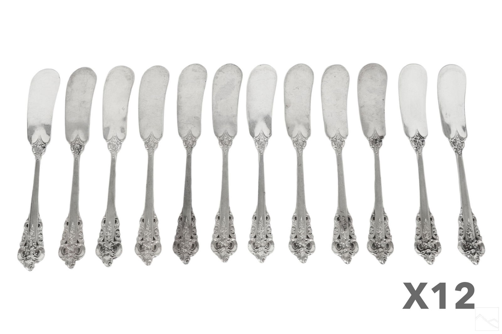 Wallace Grand Baroque Sterling Butter Knives 392g (1 of 5)