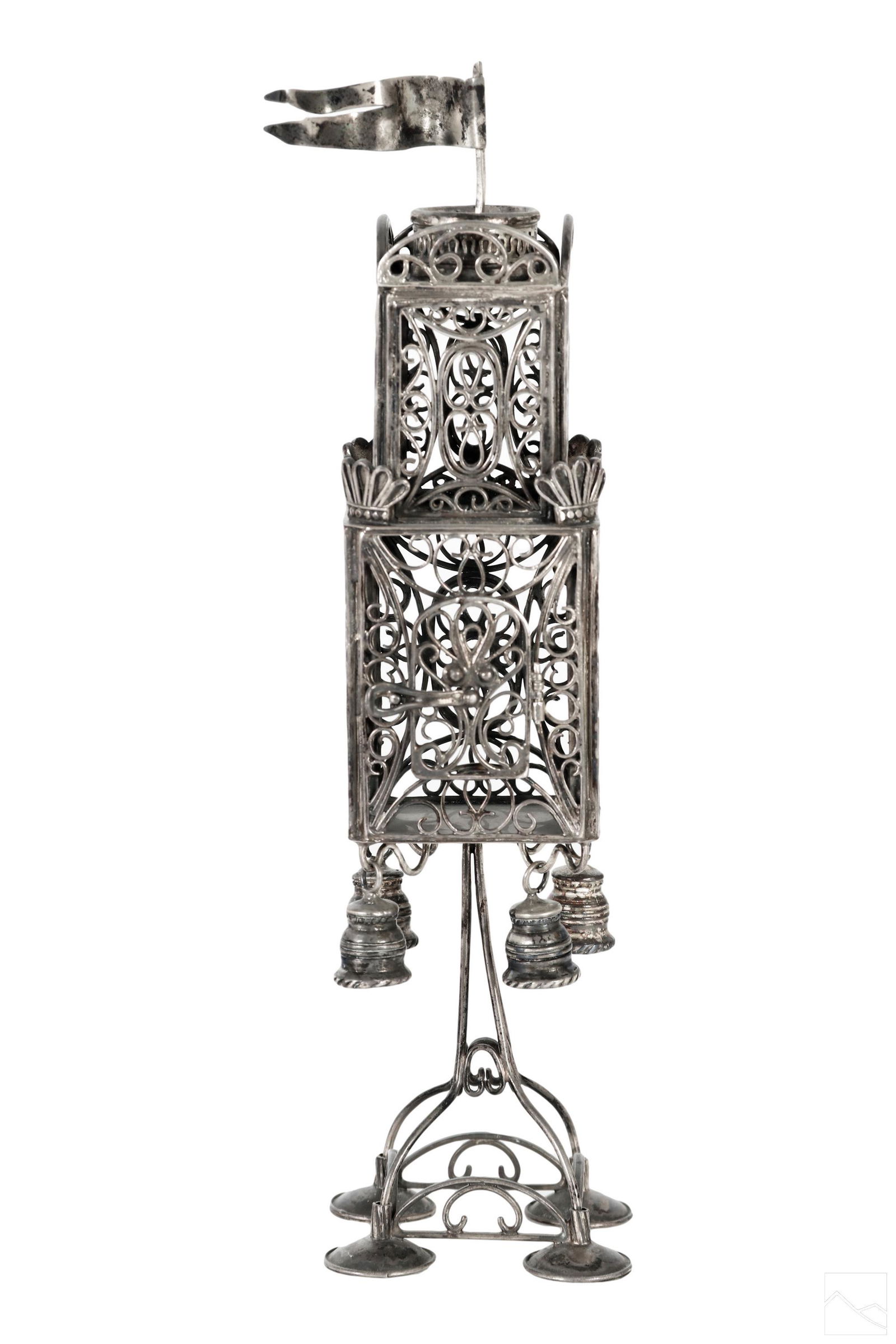 Judaica Silver Fine Filigree Besamim Spice Tower (1 of 4)