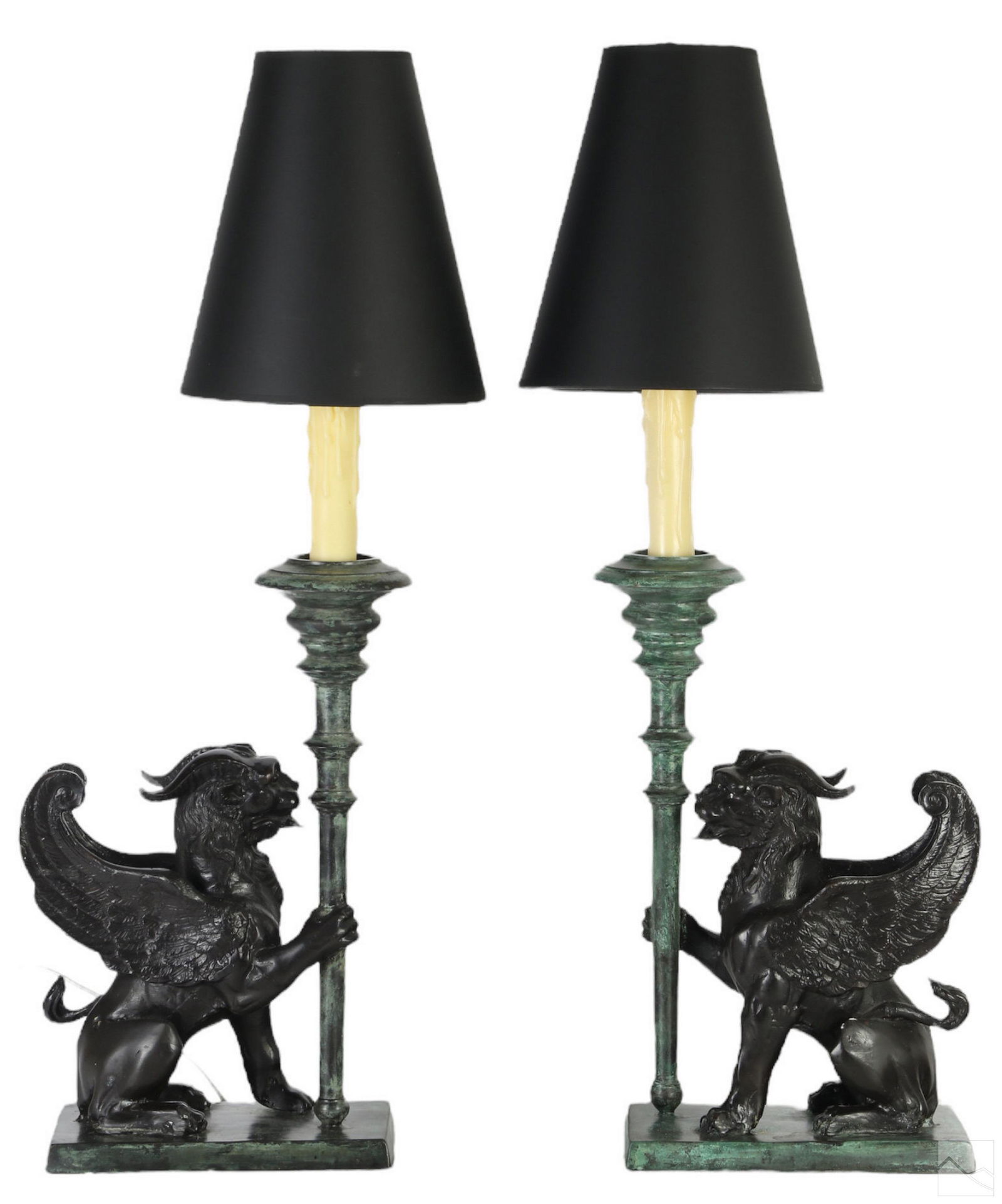 Orientalist Deco Maitland Smith Style Bronze Lamps (1 of 10)