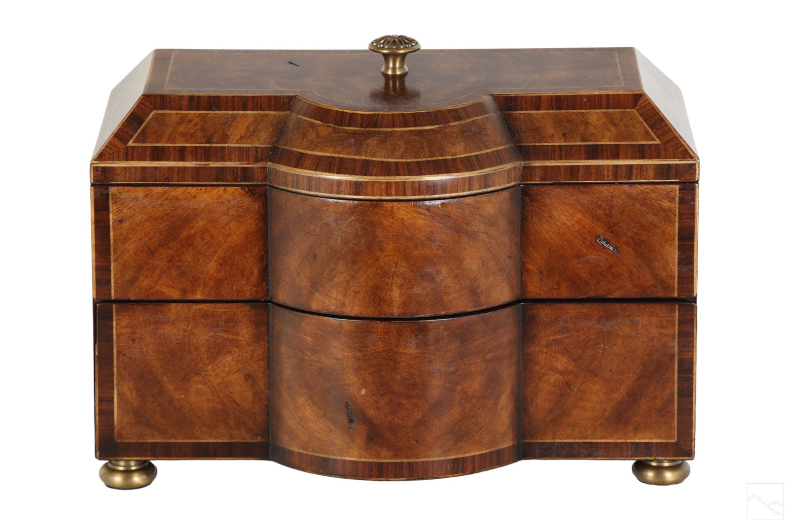 Theodore Alexander Designer Inlaid Wood Brass Box (1 of 7)