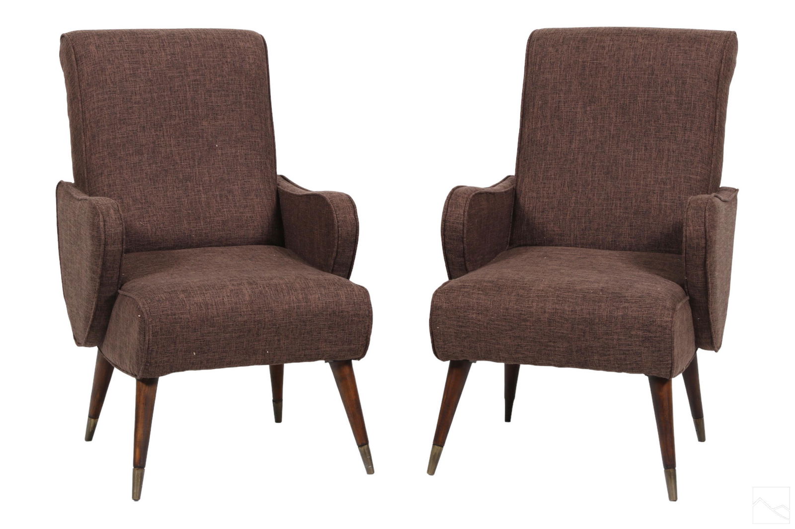 Italian Mid Century Modern Upholstered Club Chairs (1 of 5)