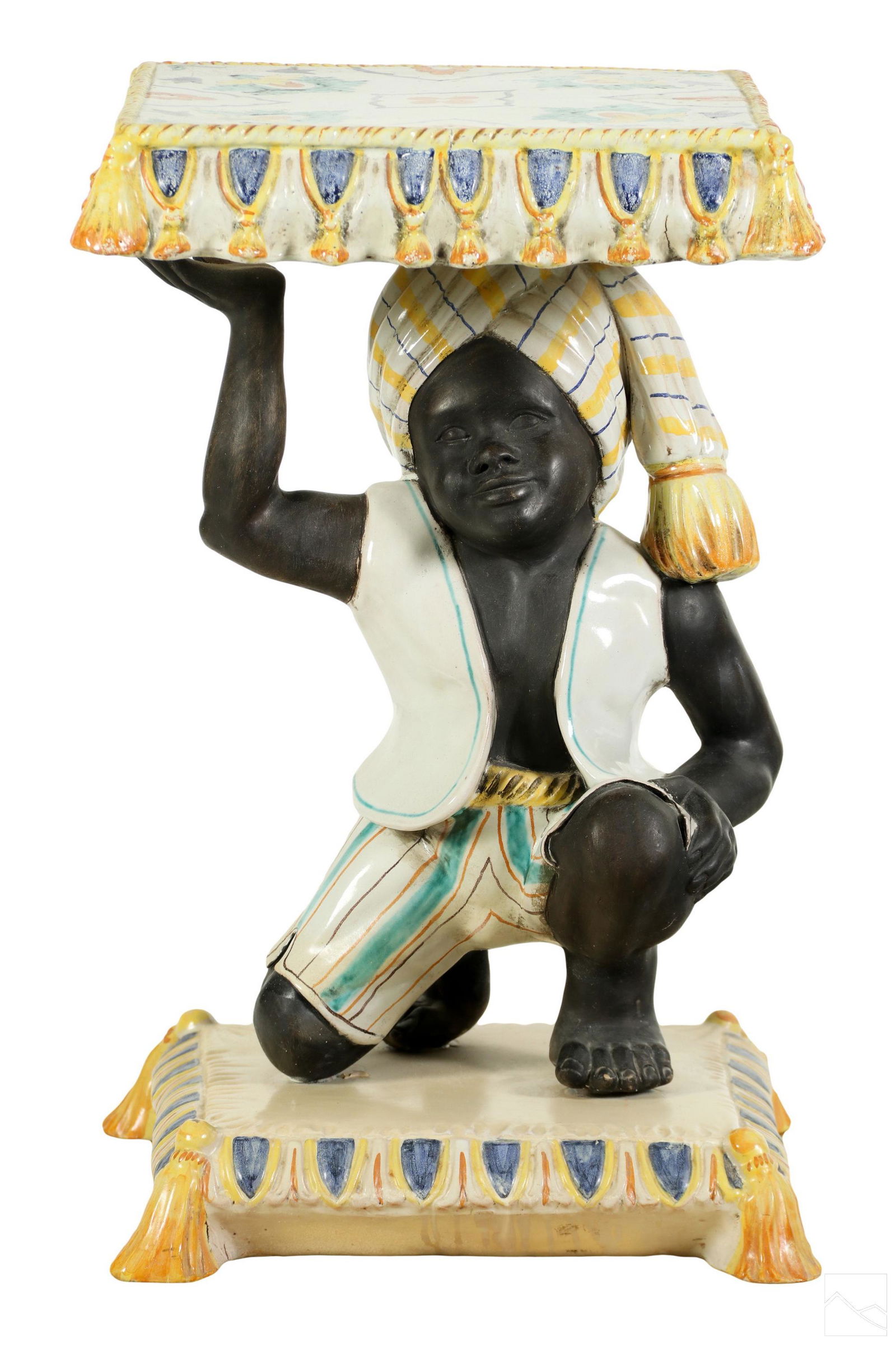 Italian Terracotta Pottery Blackamoor Side Table (1 of 6)