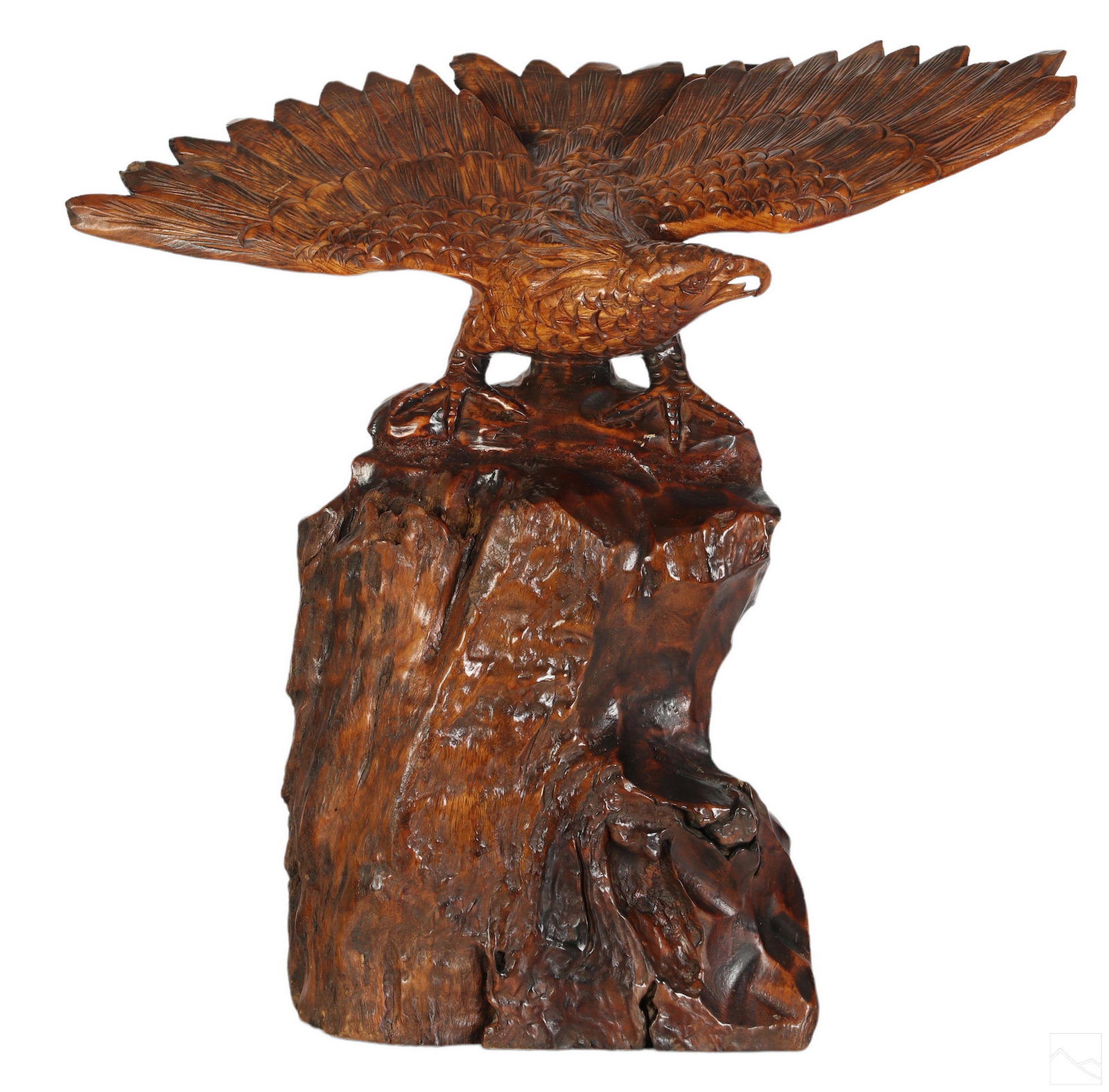 Folk Art Carved Wood American Bald Eagle Sculpture (1 of 6)