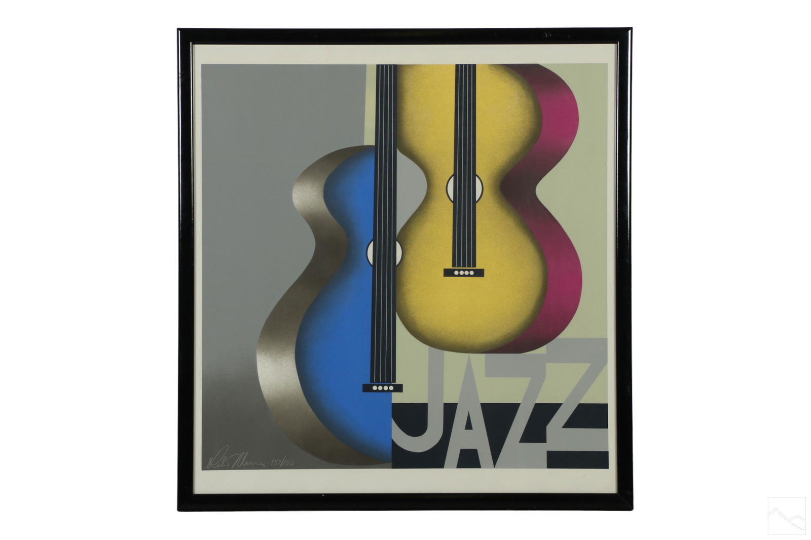 Robin Morris b.1953 Modernist Jazz Guitar LE Litho (1 of 6)