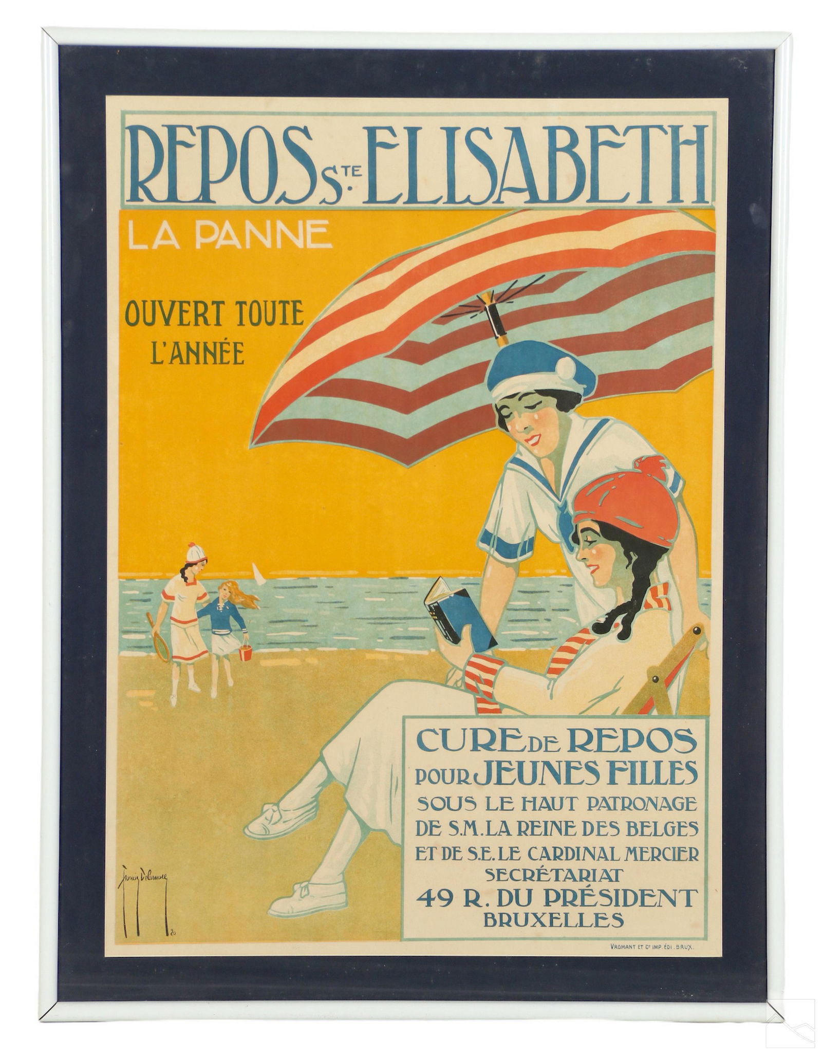 Repos Ste. Elisabeth French Art Deco Travel Litho (1 of 5)