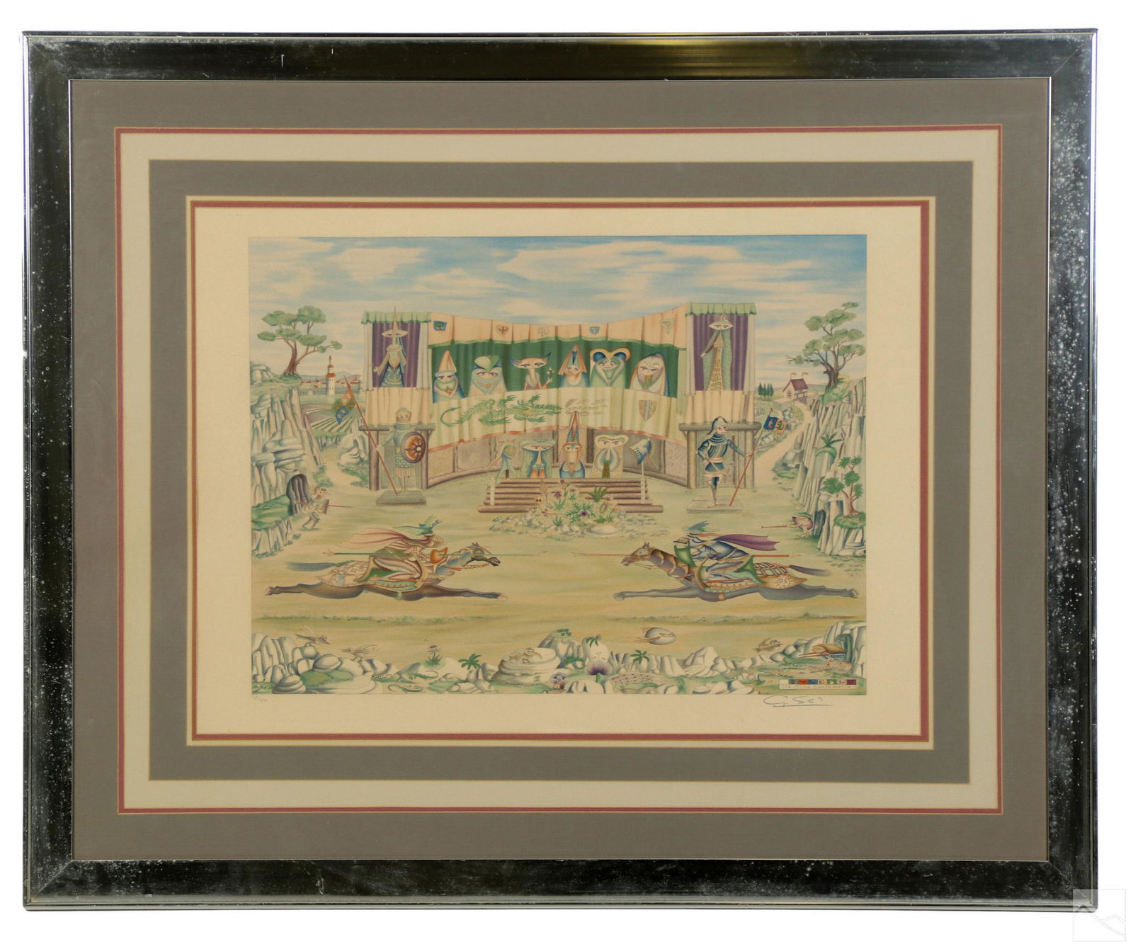 Guillermo Santamaria 1921-2007 Figure Litho SIGNED (1 of 6)