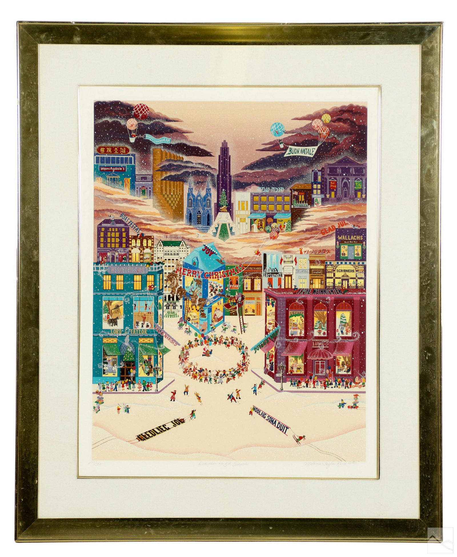 Melanie Taylor Kent b.1946 Christmas Litho SIGNED (1 of 7)