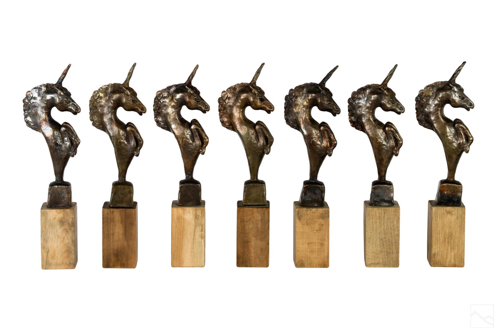 J James Akston 1898-1983 Bronze Unicorn Sculptures (1 of 7)