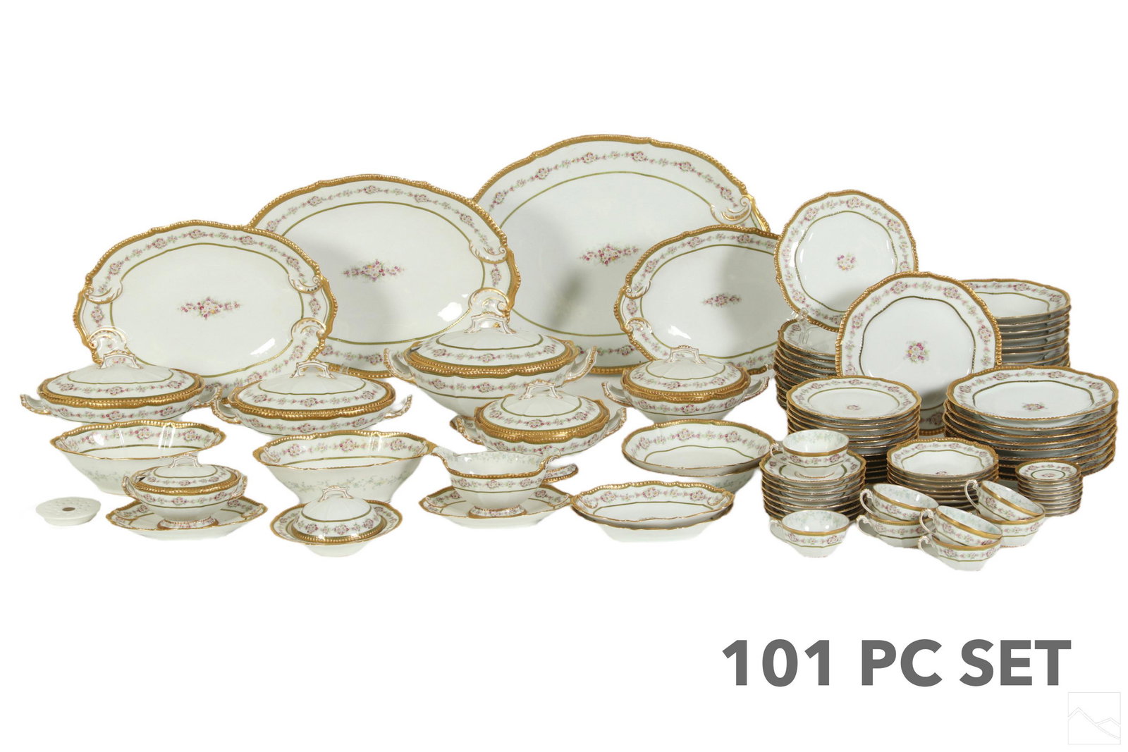 19C Antique Limoges Porcelain Dinner Service 94pc (1 of 14)