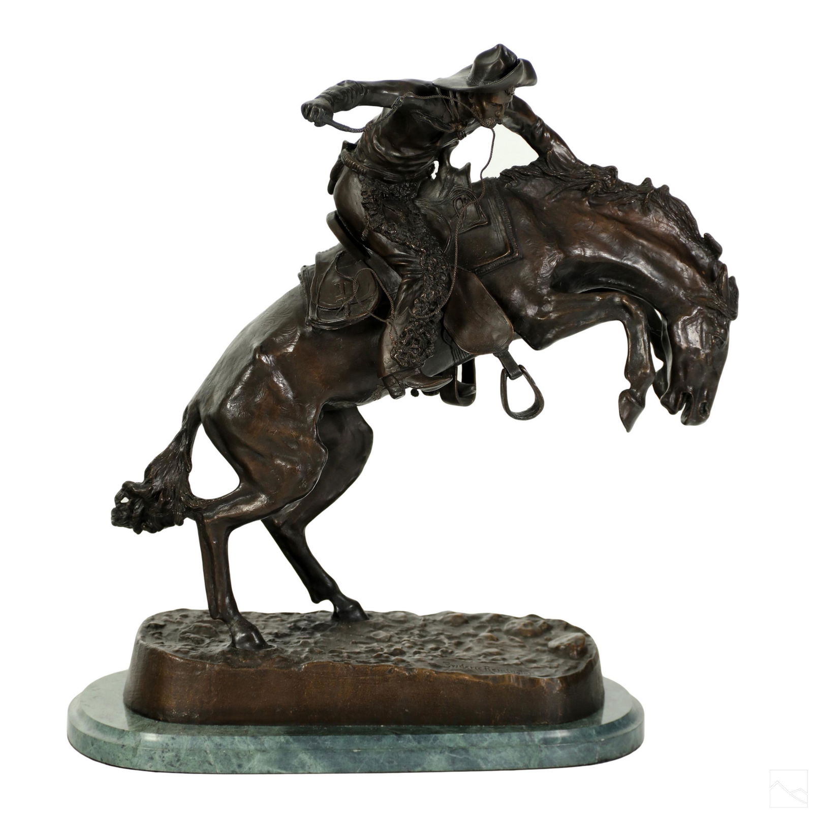 Bronze Bronco Buster Sculpture after F. Remington (1 of 6)