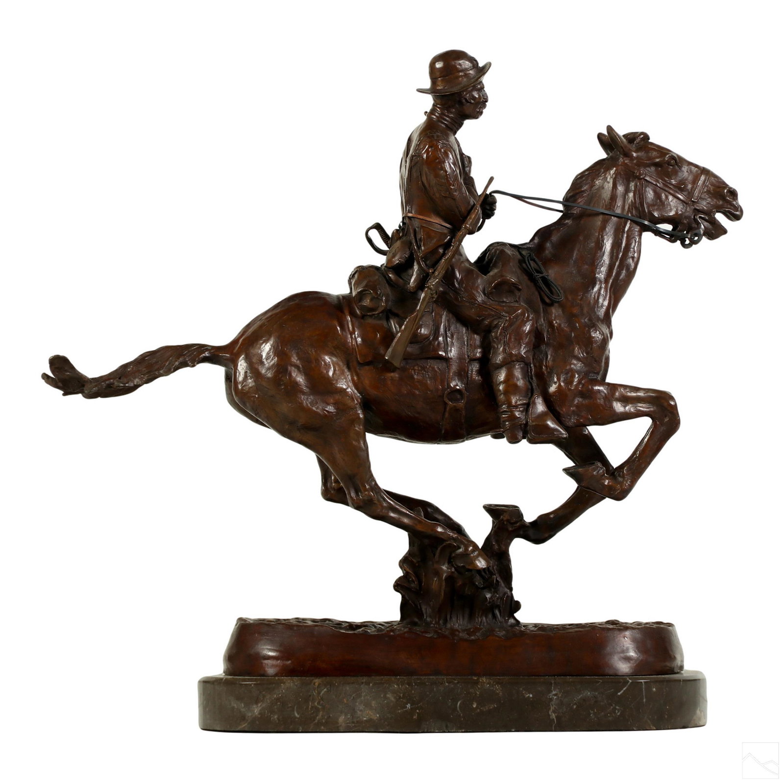 Bronze Trooper of Plains Statue after F. Remington (1 of 7)