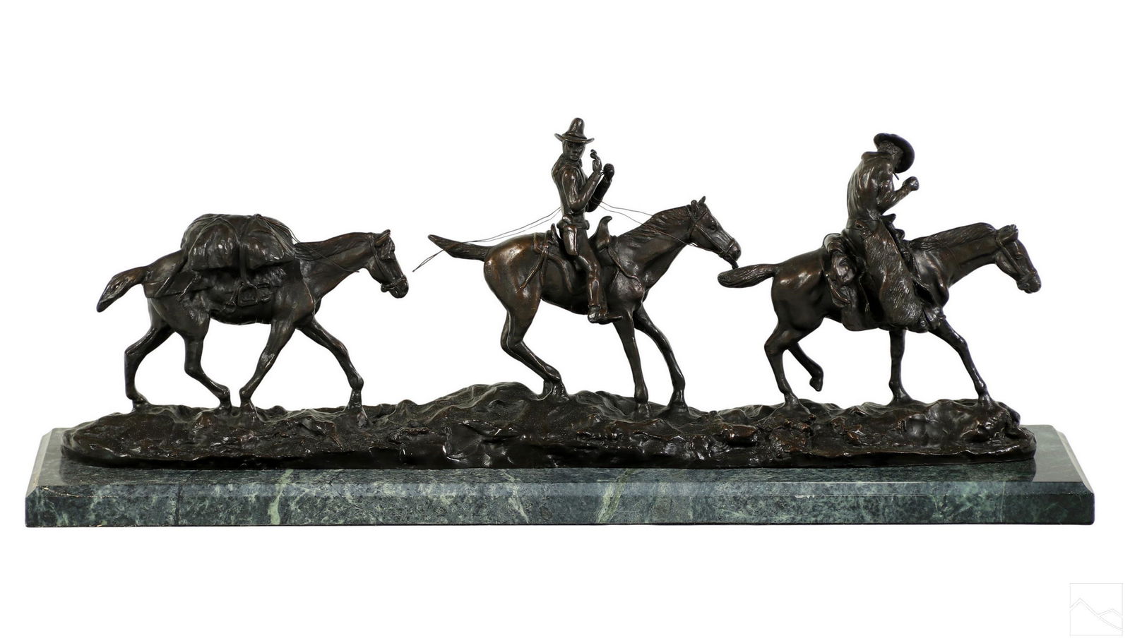 Bronze Changing Outfits Statue after C.M. Russell (1 of 6)