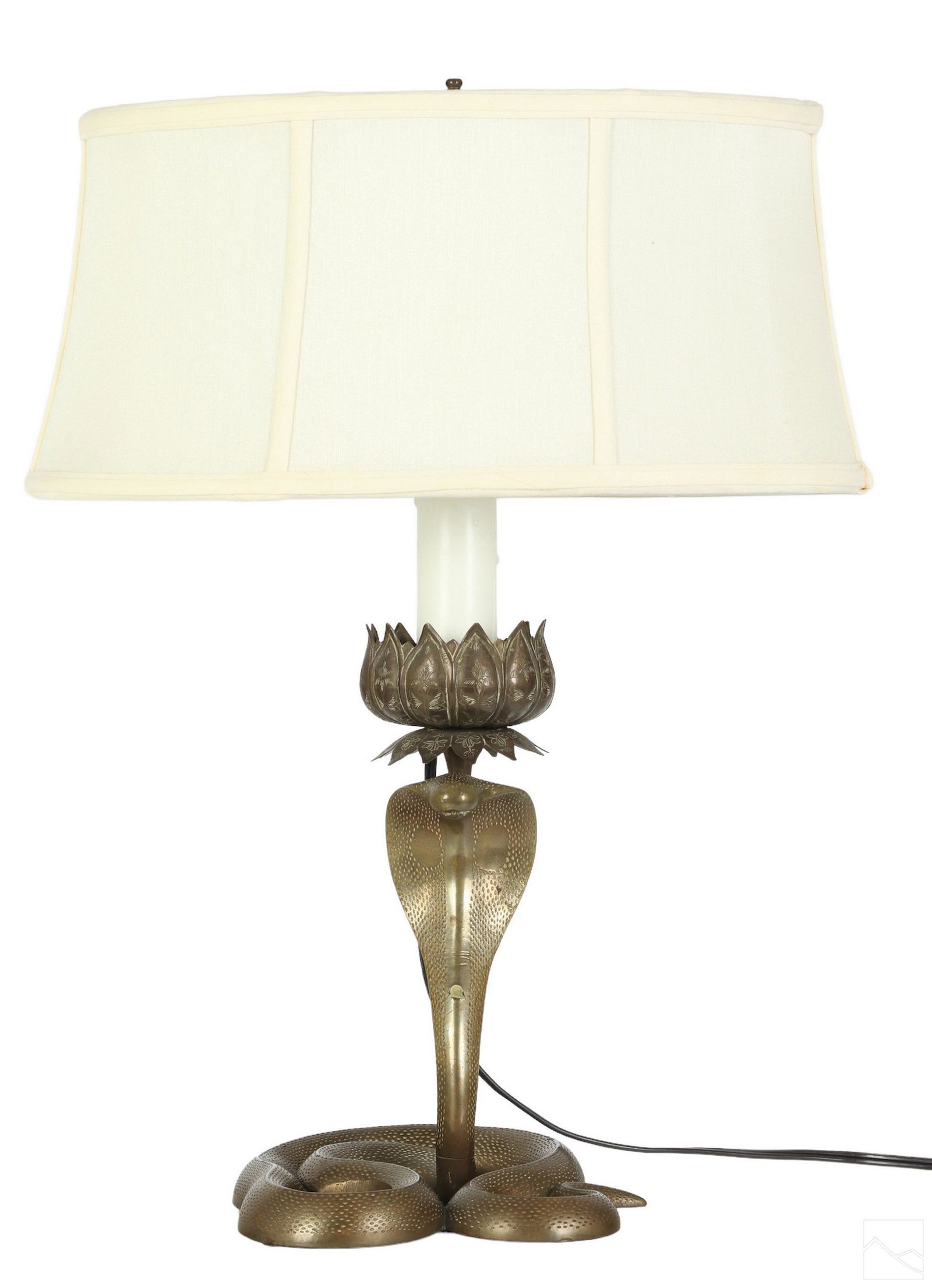 Indo Persian Bronze Cobra Snake Boudoir Table Lamp (1 of 8)