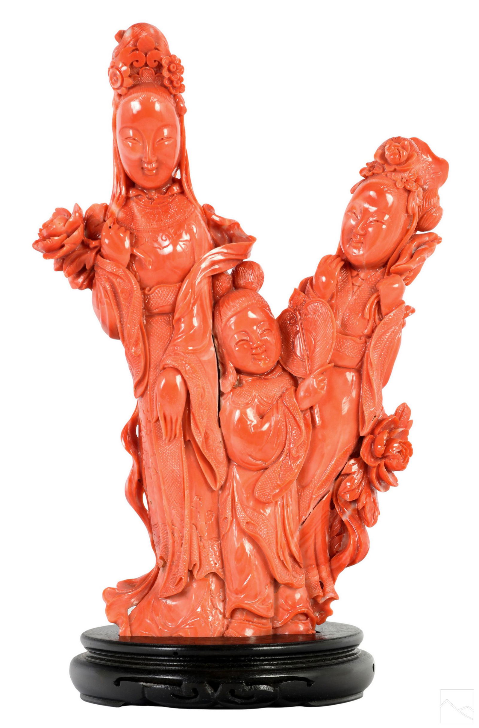 Chinese Carved Salmon Branch Coral Sculpture 1090g (1 of 11)