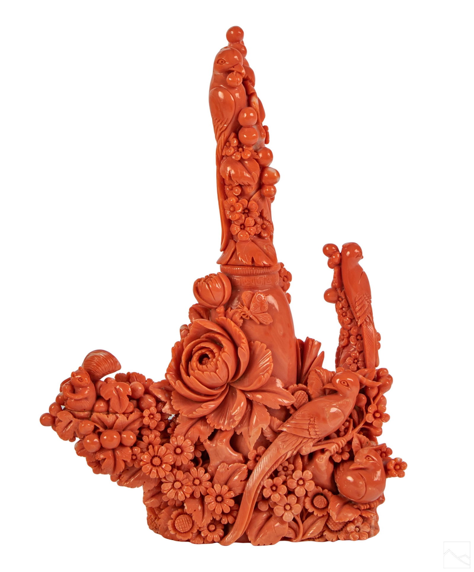 Chinese Red Salmon Branch Coral Snuff Bottle 820g. (1 of 9)