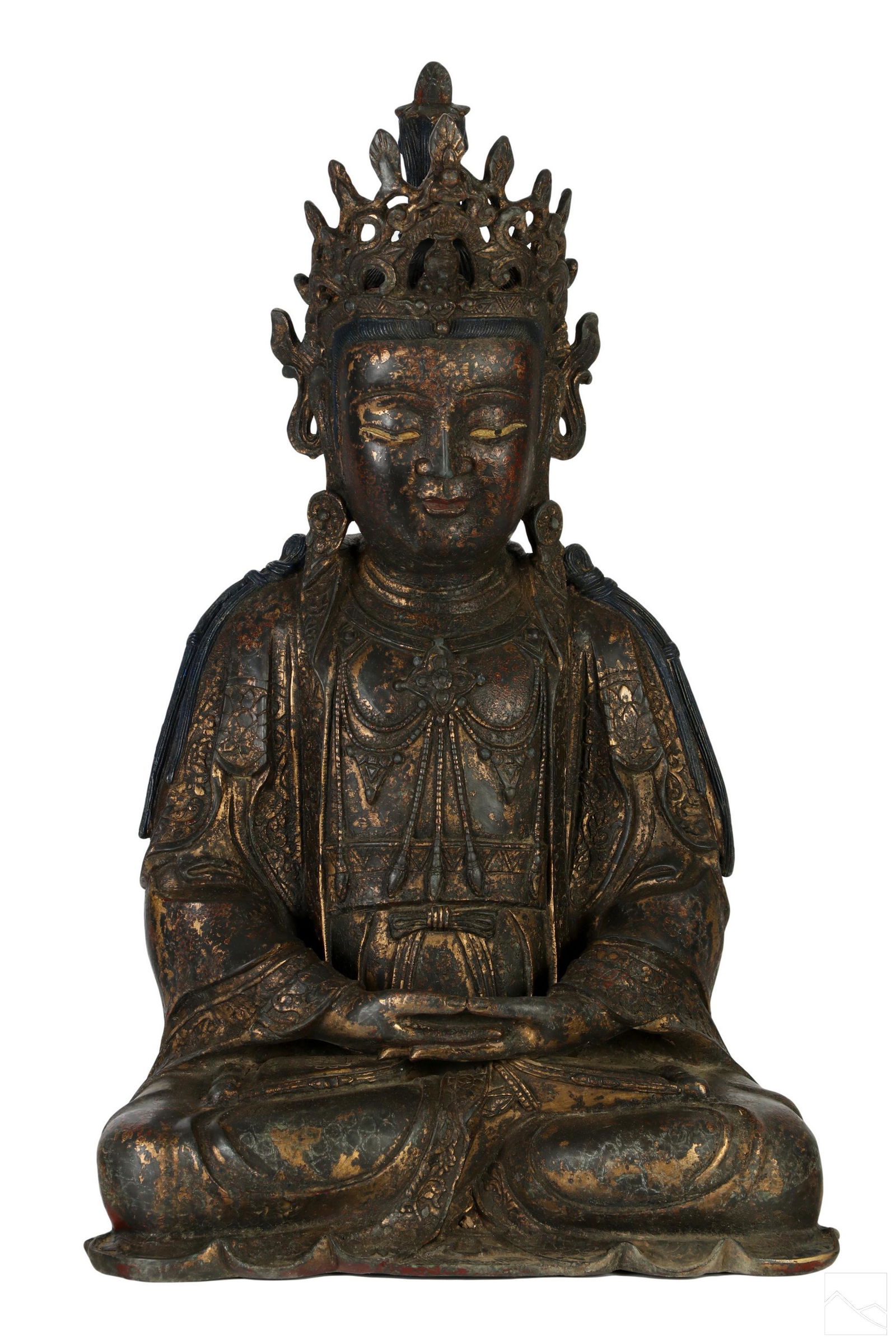 Chinese Bronze Amitabha Buddha Figural Sculpture (1 of 6)