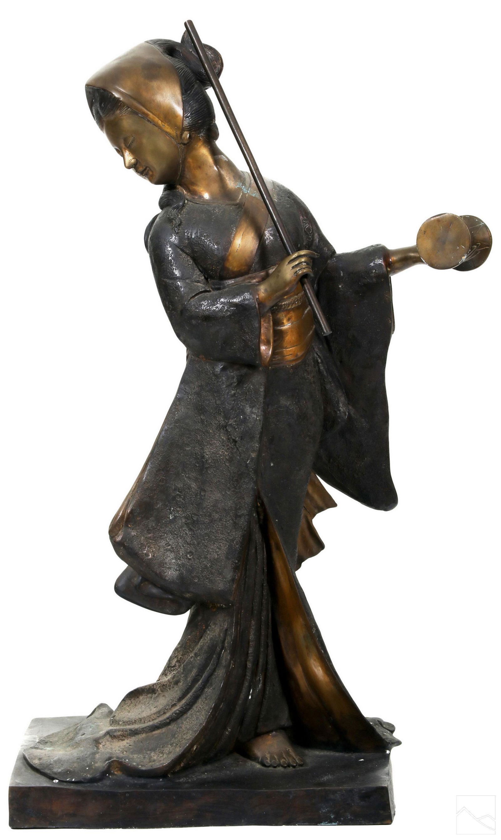 Chinese Bronze Figural Immortal Guanyin Sculpture (1 of 4)