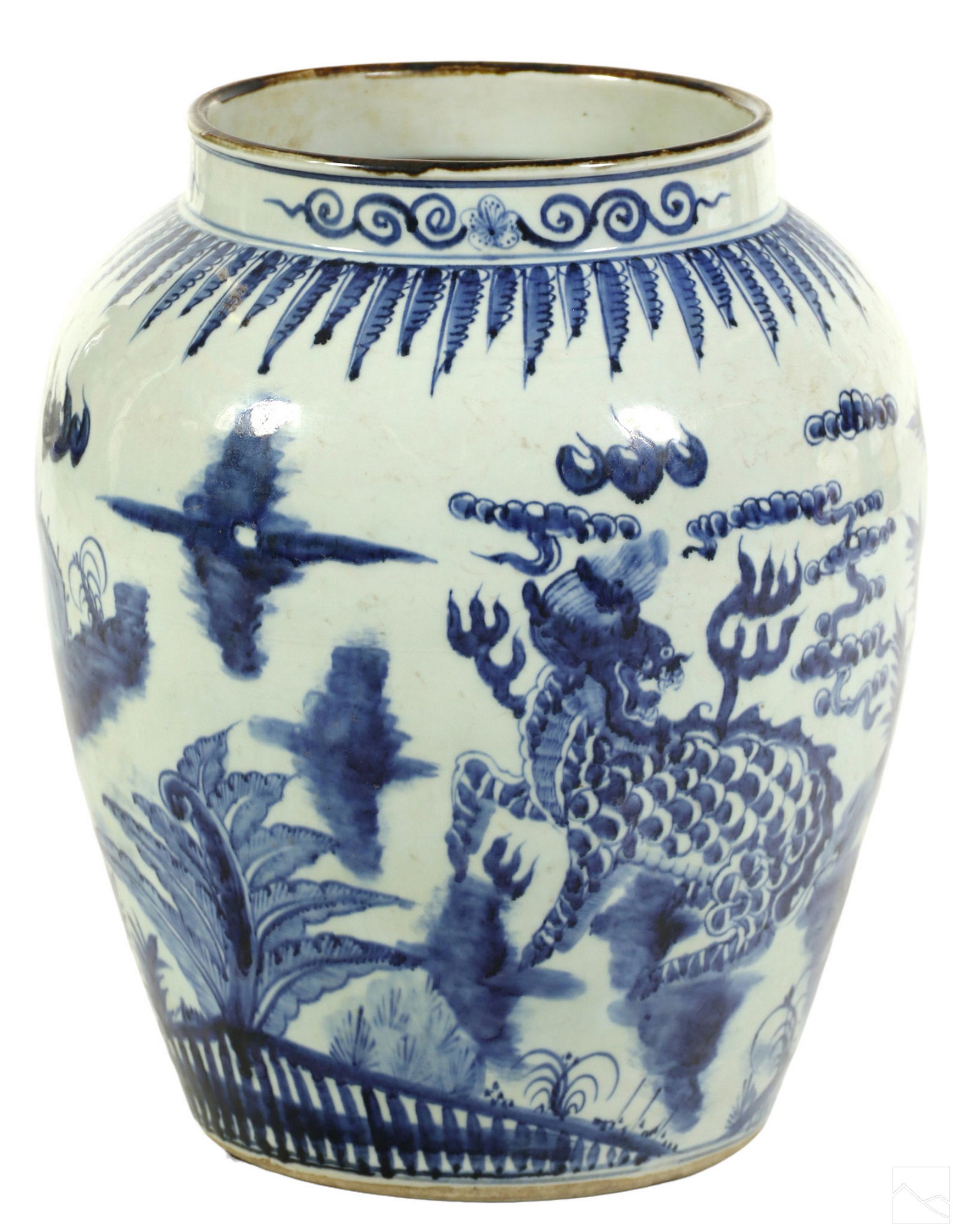 Chinese Blue & White Porcelain Ginger Jar Urn Vase (1 of 5)