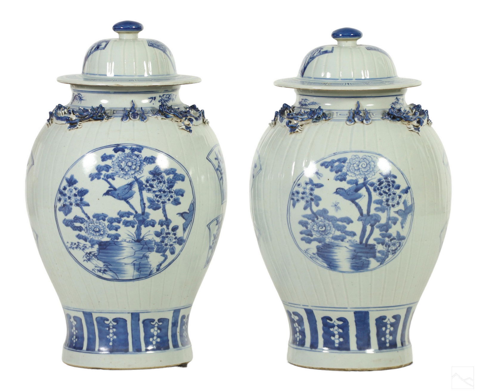 Chinese Blue & White Porcelain Dragon Ginger Jars (1 of 8)