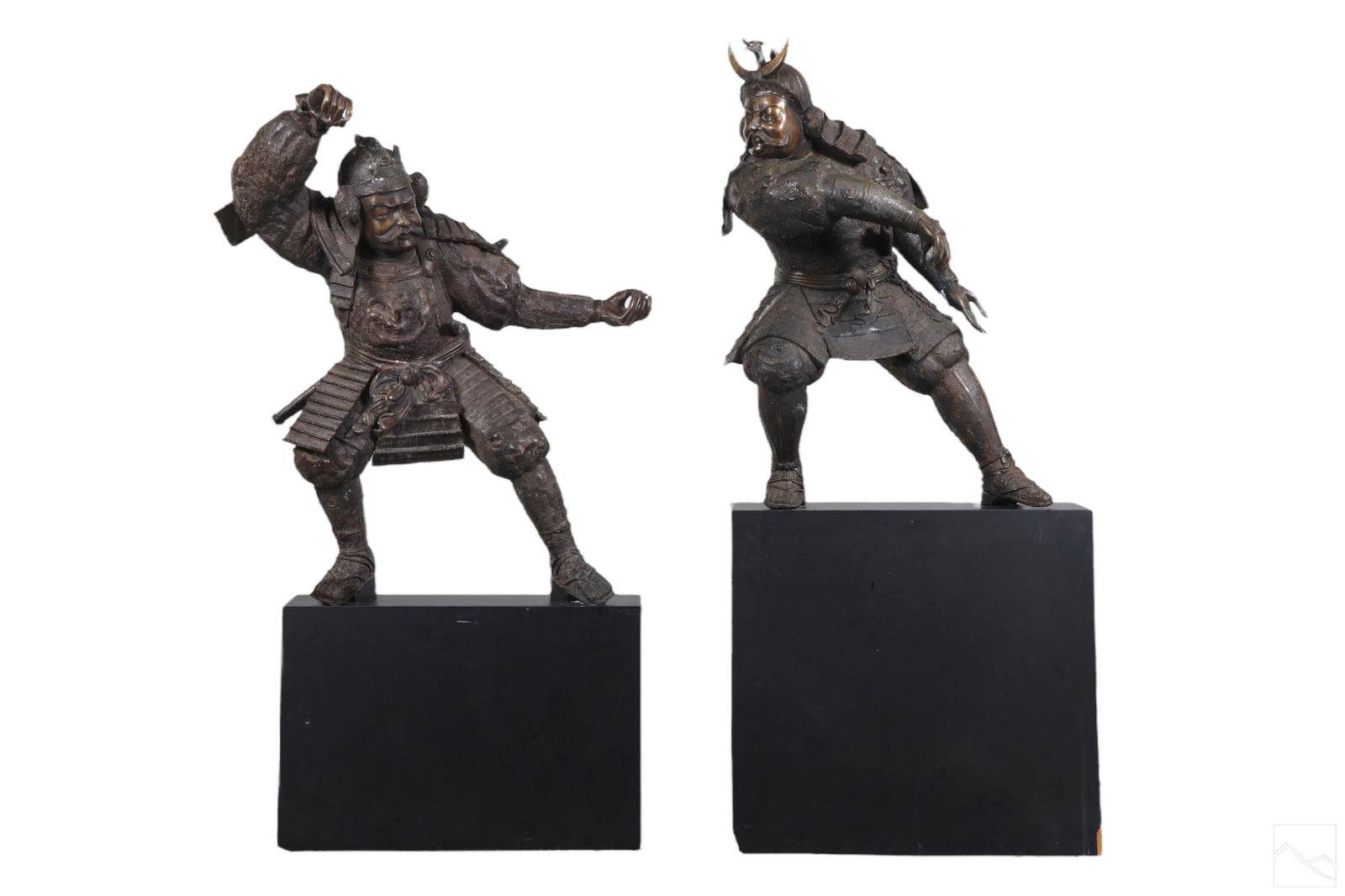 Japanese Bronze Figural Samurai Warrior Sculptures (1 of 9)