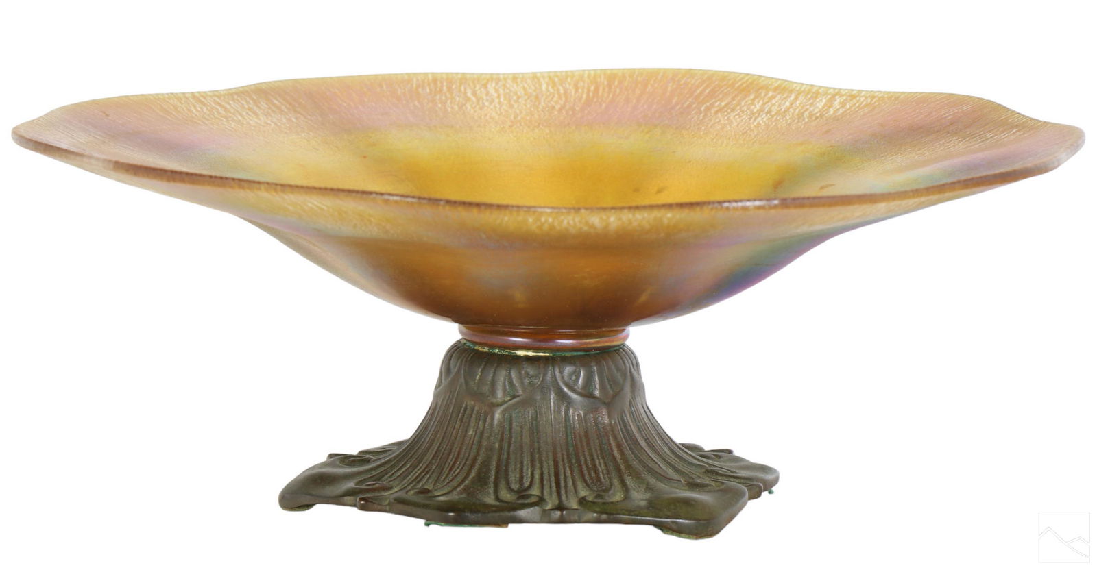 Louis C Tiffany Nouveau Gold Favrile Glass Compote (1 of 6)
