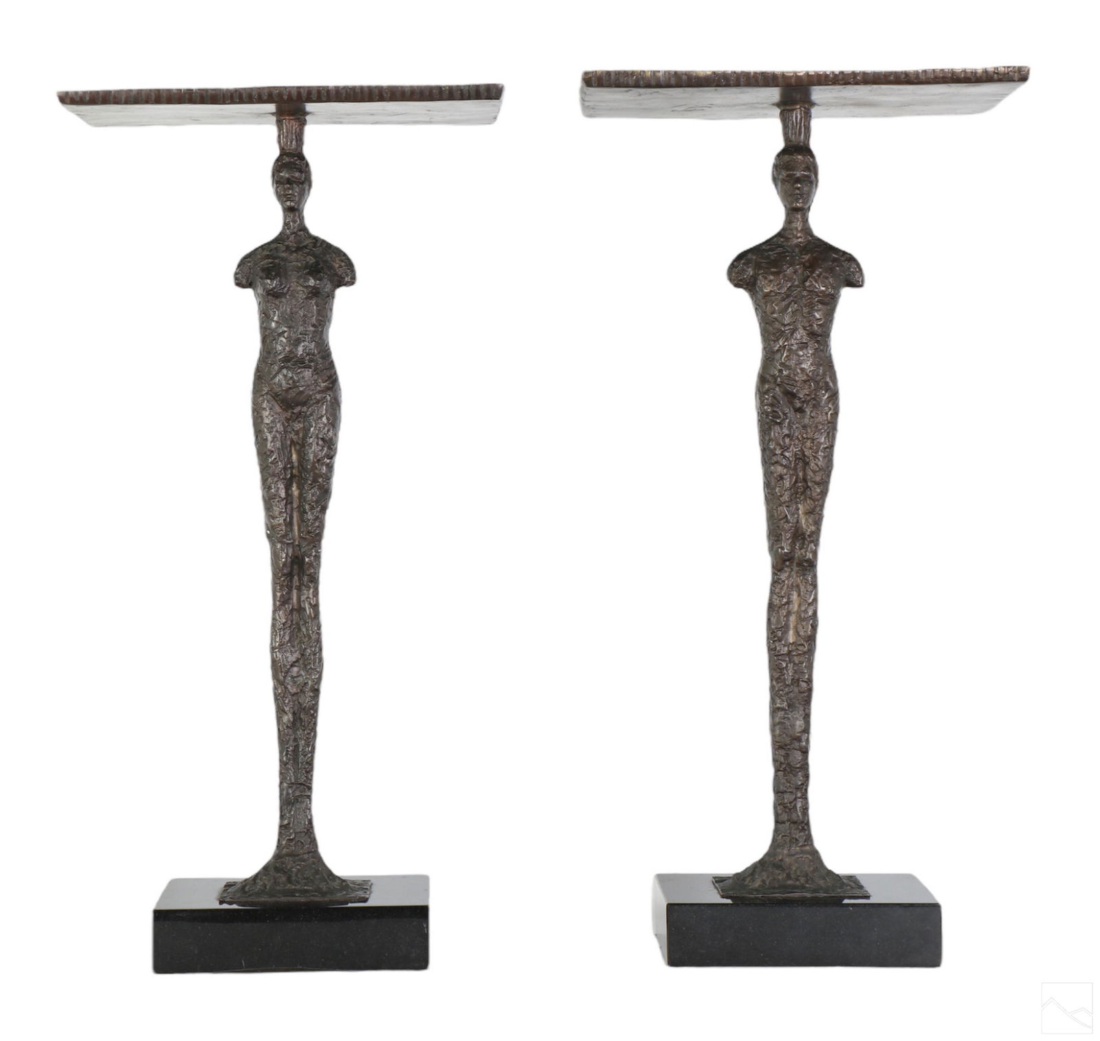 Bronze Figural End Side Tables Manner A Giacometti (1 of 8)