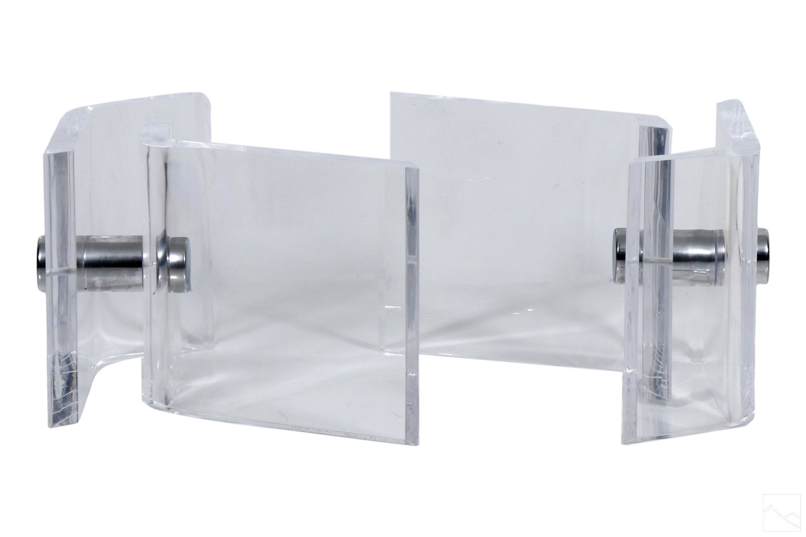 Lucite Chrome Table Bases Manner of Karl Springer (1 of 3)