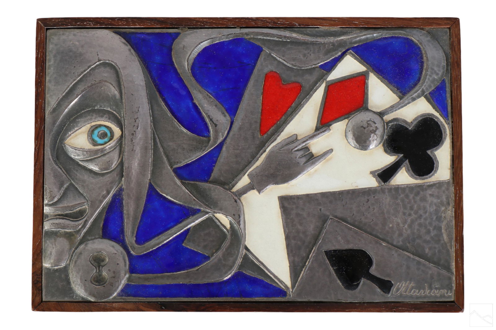 Ottaviani Italian Modernist Rosewood & Silver Box (1 of 8)