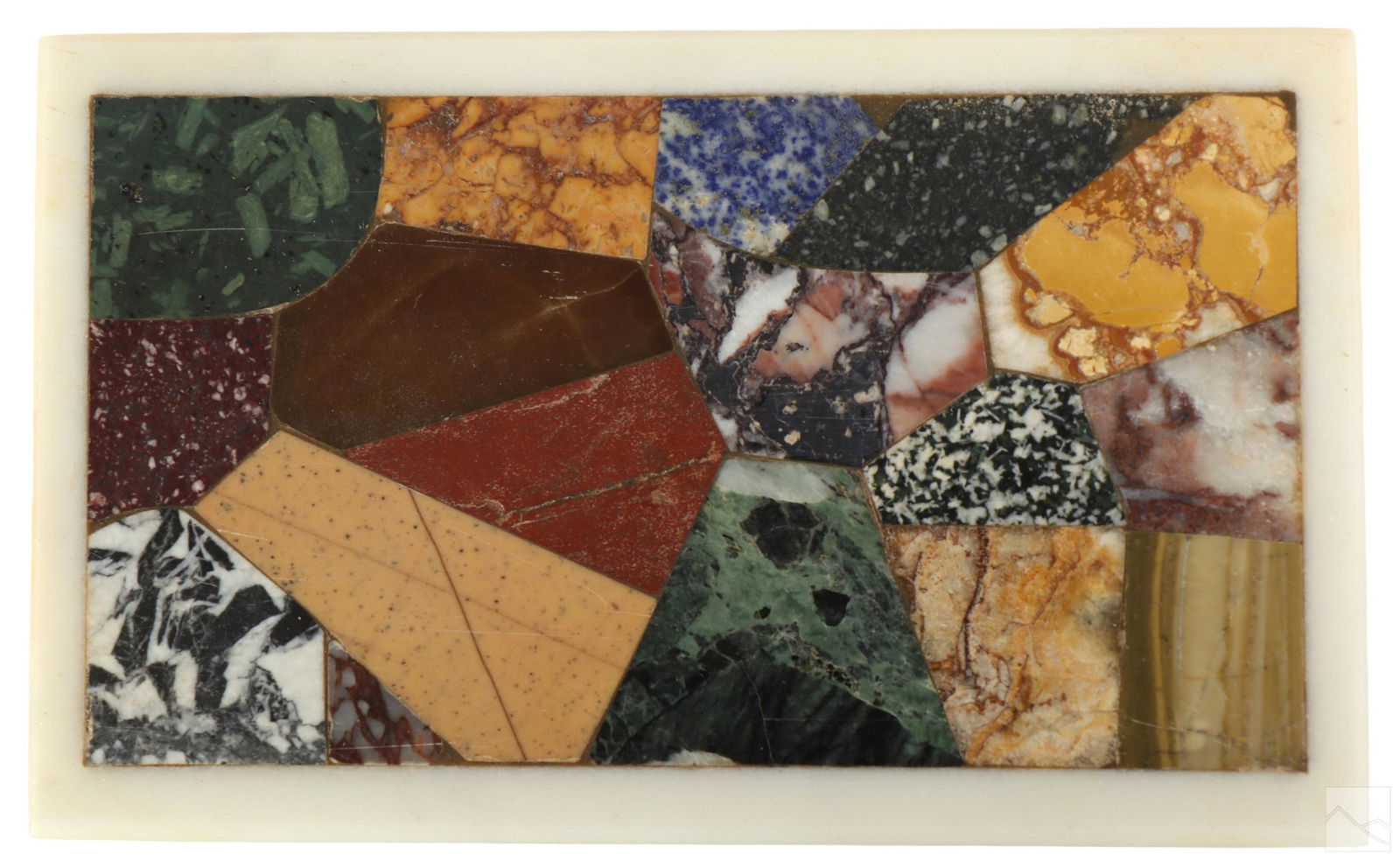 Italian Modern Pietra Dura Stone Inlay Paperweight (1 of 5)