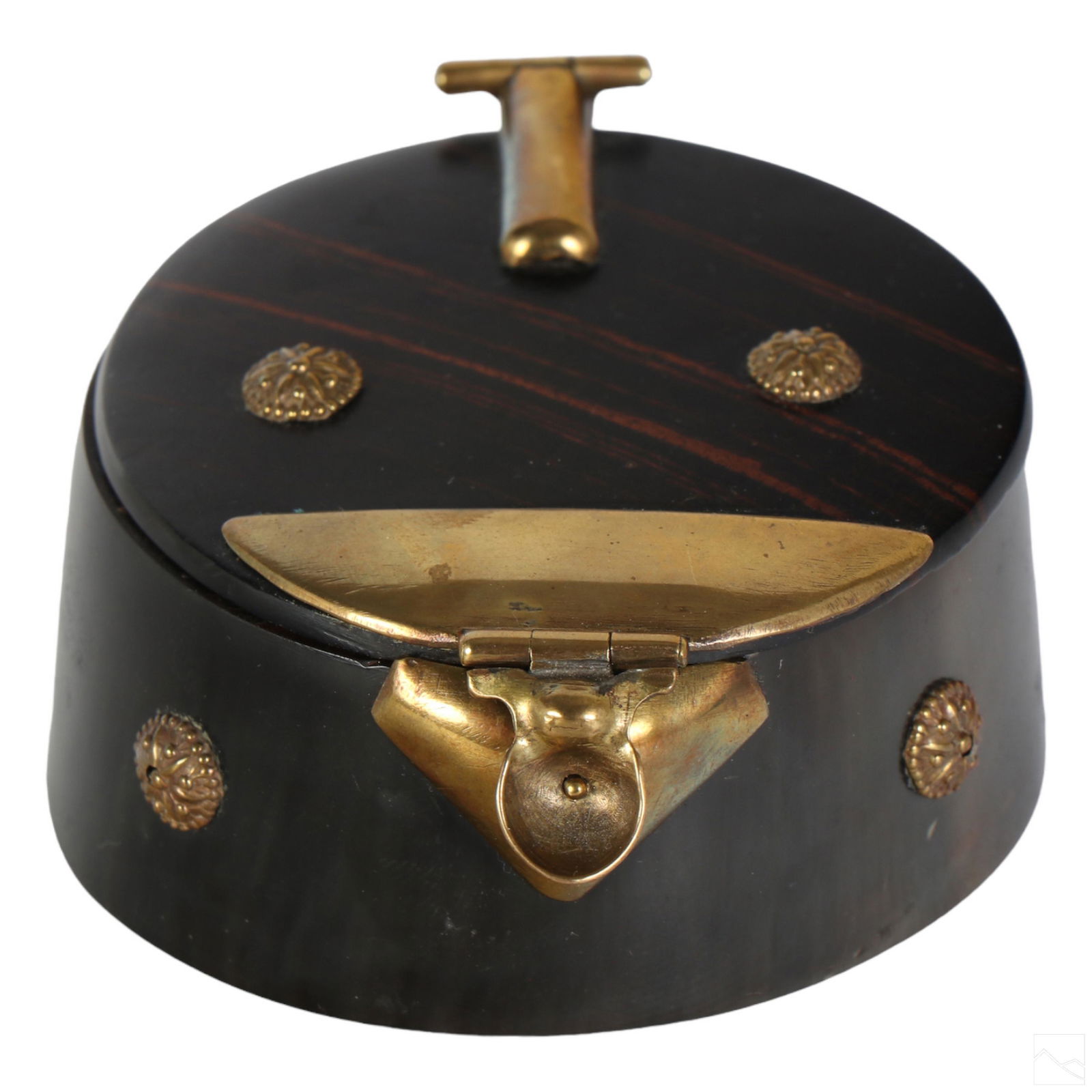 19C. Antique Victorian Horn & Coromandel Snuff Box (1 of 7)