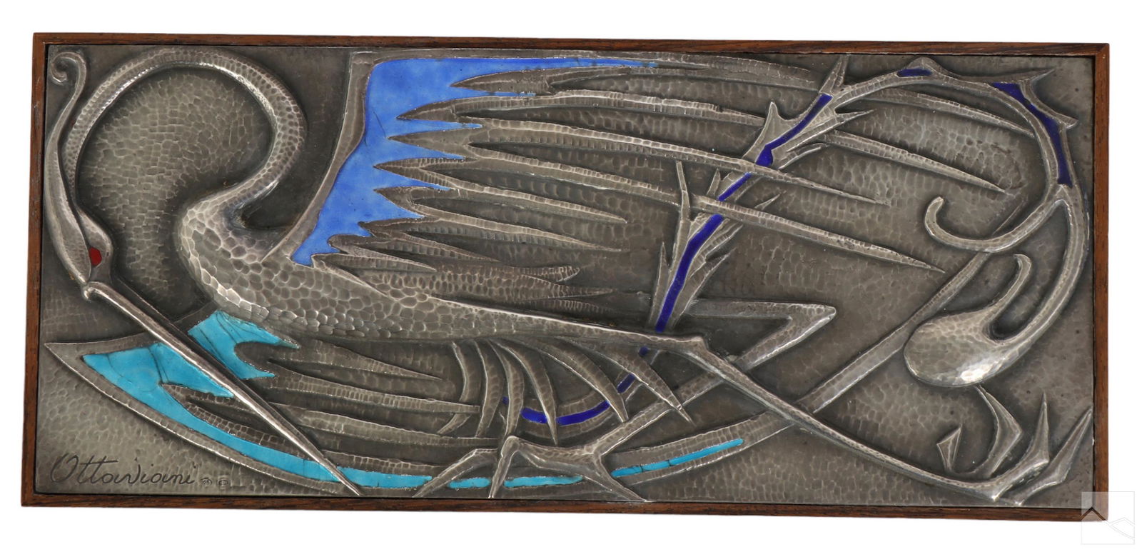 Ottaviani Italian Modernist Rosewood & Silver Box (1 of 7)