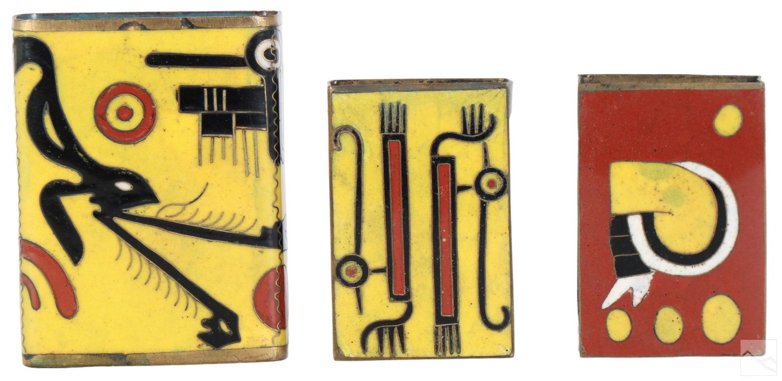 Chinese Deco Cloisonne Cigarette and Match Covers (1 of 4)