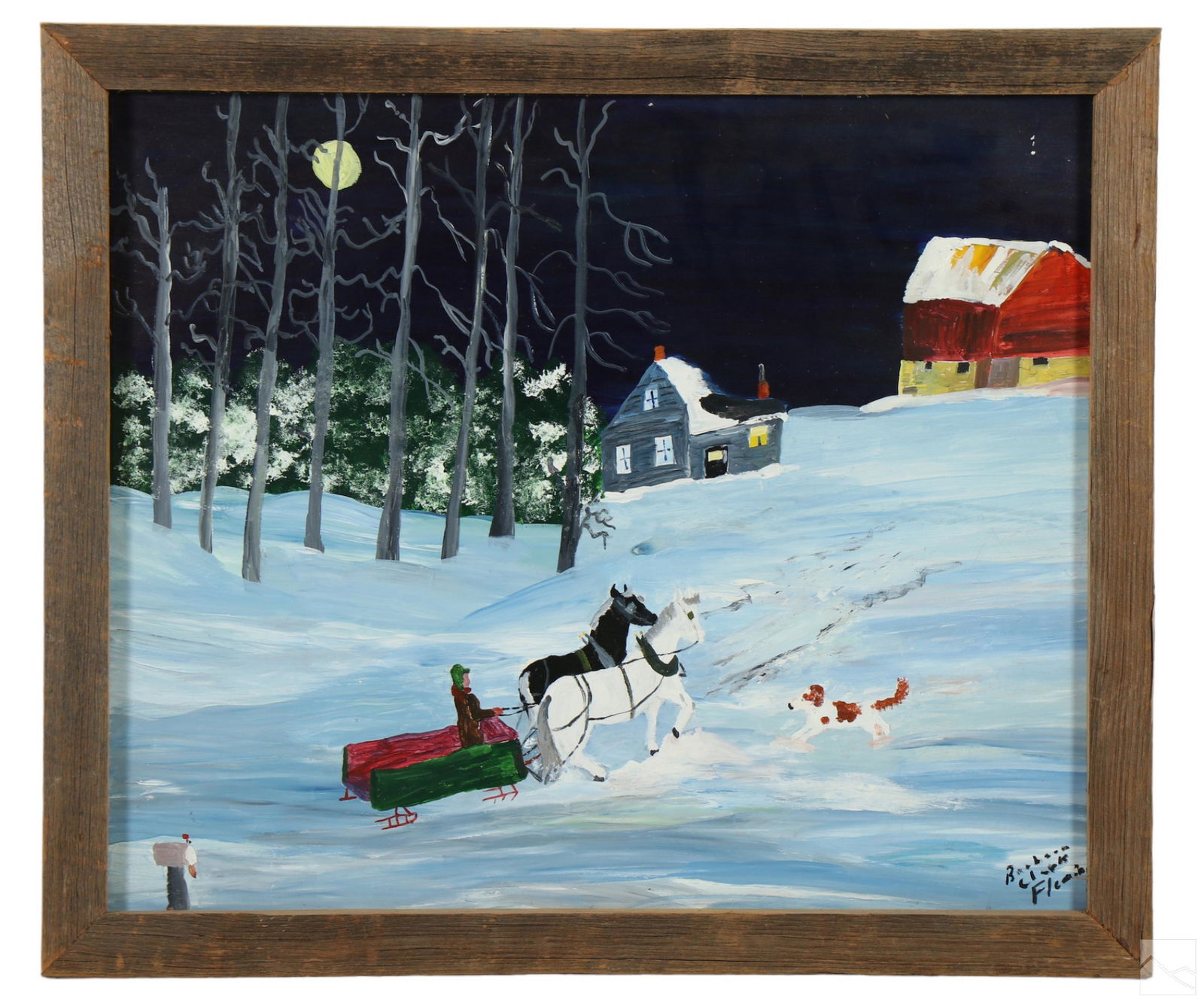Barbara Fleming b.1939 Canadian Folk Art Painting (1 of 7)