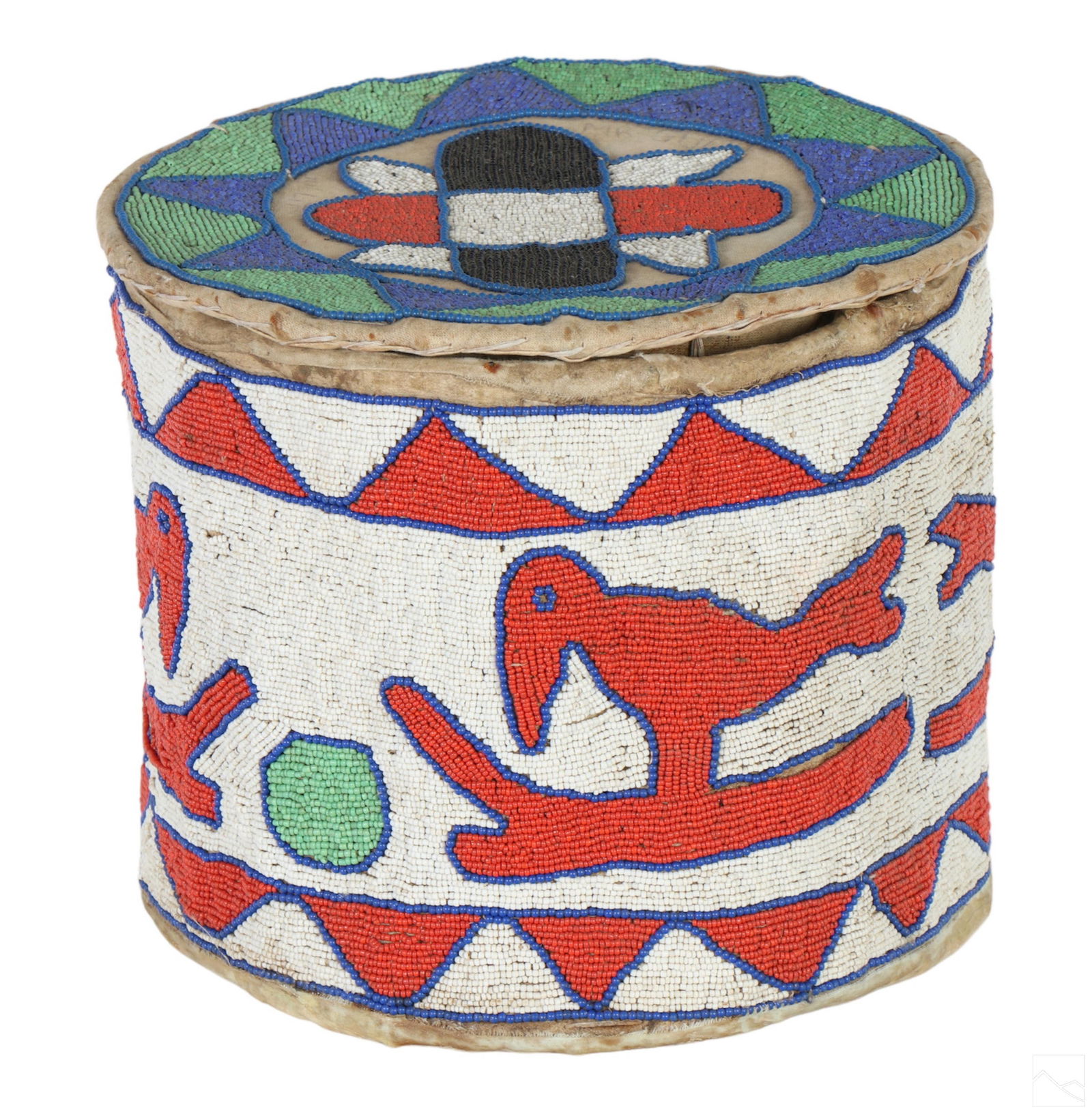 Yoruba West African Tribal Babalawo Beaded Basket (1 of 9)