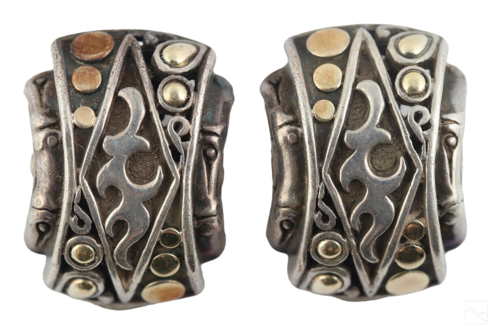 John Hardy 18K Gold & 925 Silver Designer Earrings (1 of 7)