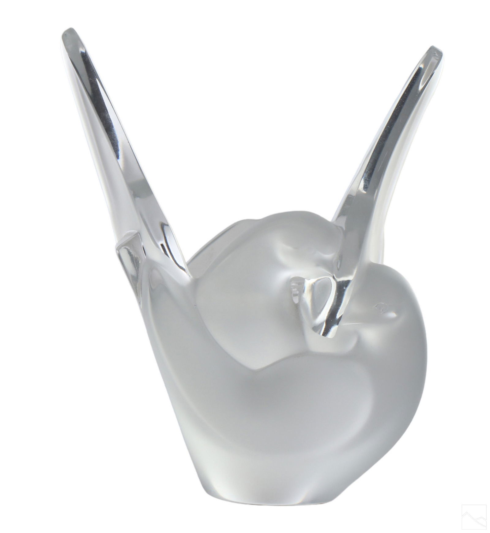 Lalique Crystal Sylvie Lovebird Vase & Flower Frog (1 of 7)