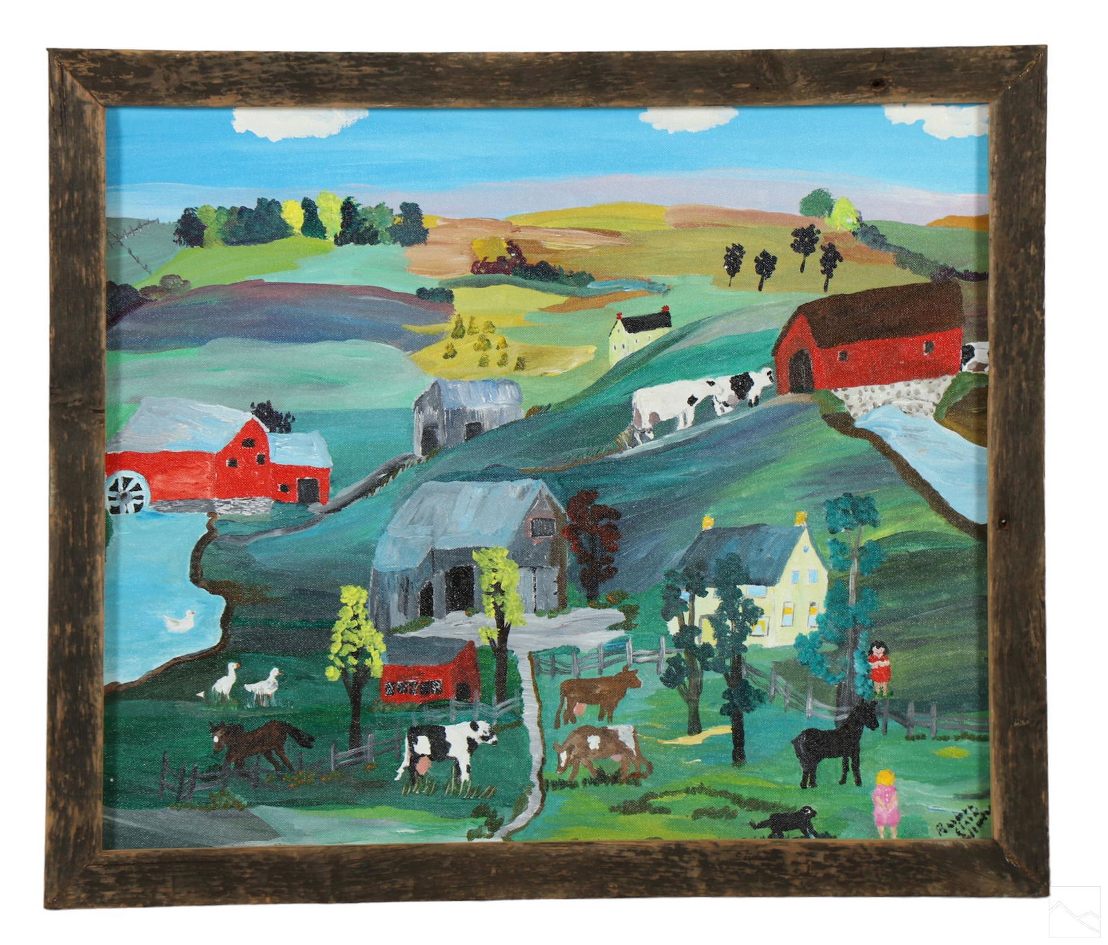 Barbara Fleming b.1939 Canadian Folk Art Painting (1 of 6)