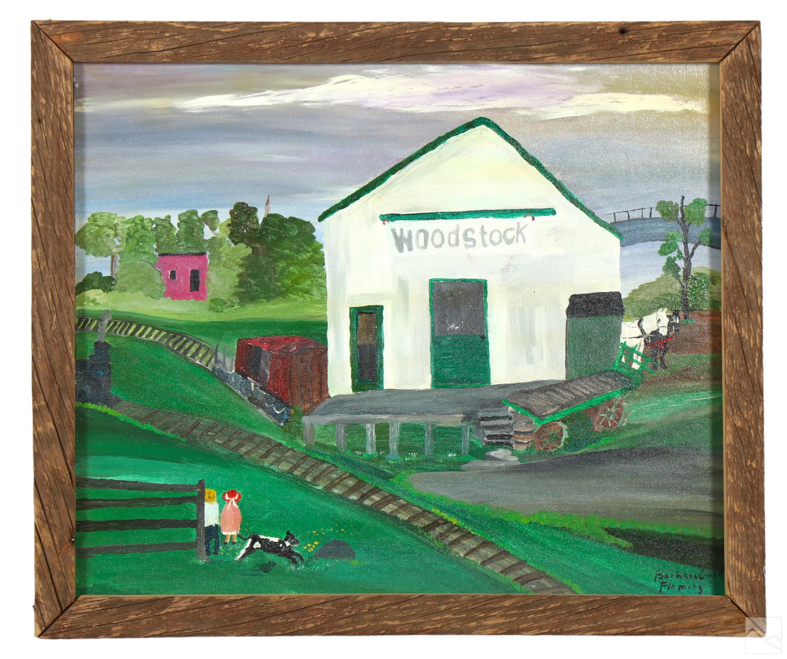 Barbara Fleming b.1939 Canadian Folk Art Painting (1 of 5)