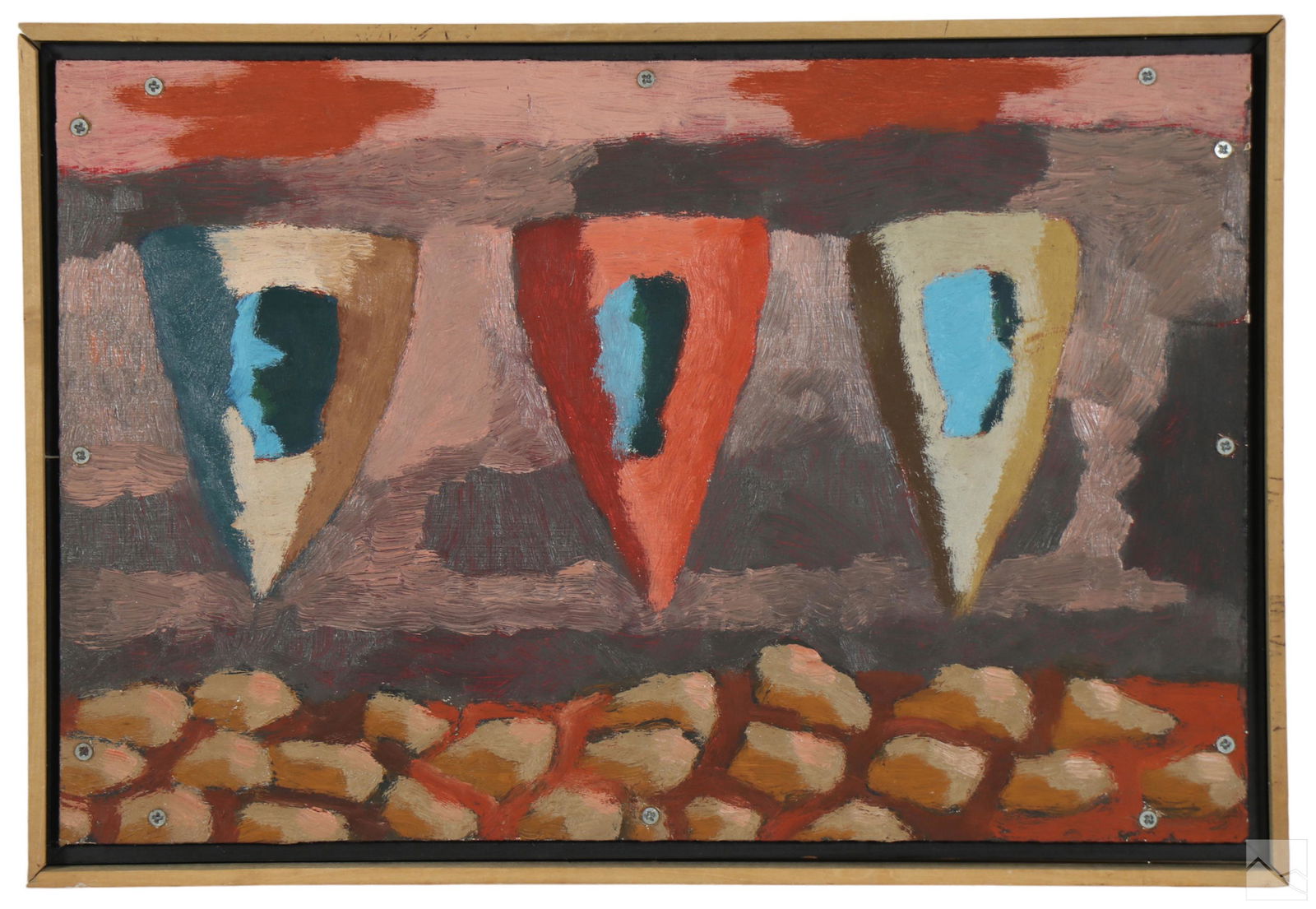 Sam Perry b.1963 Urban Outsider Folk Art Painting (1 of 5)