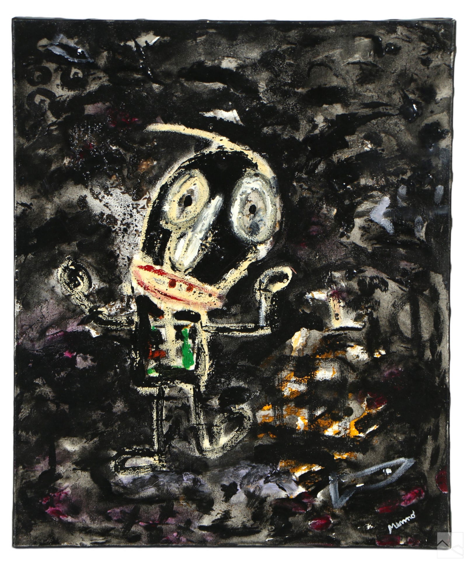 Menno Krant b.1950 Abstract Outsider Art Painting (1 of 7)