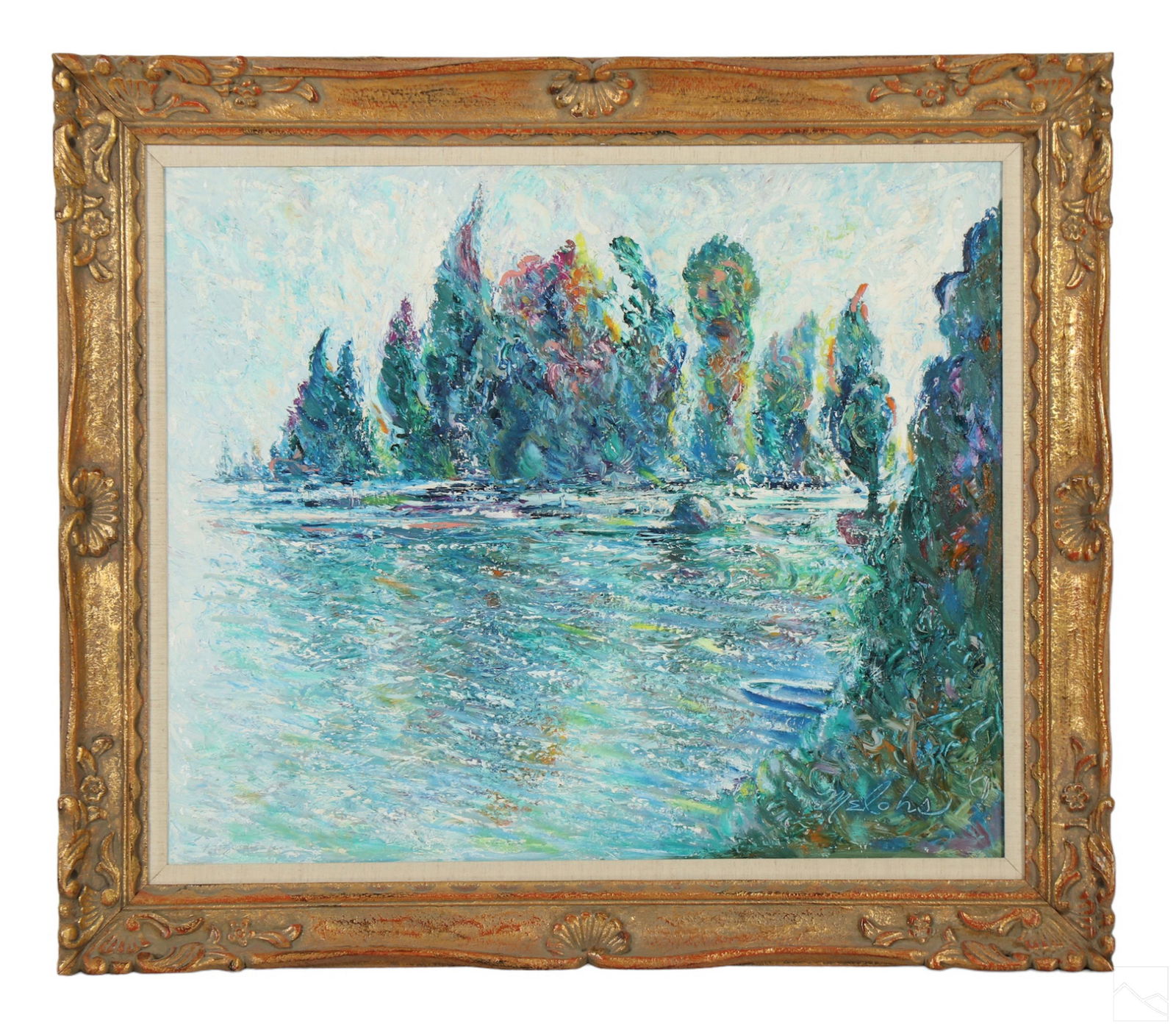 Charles Melohs 1908-1982 Lake Louise Oil Painting (1 of 6)