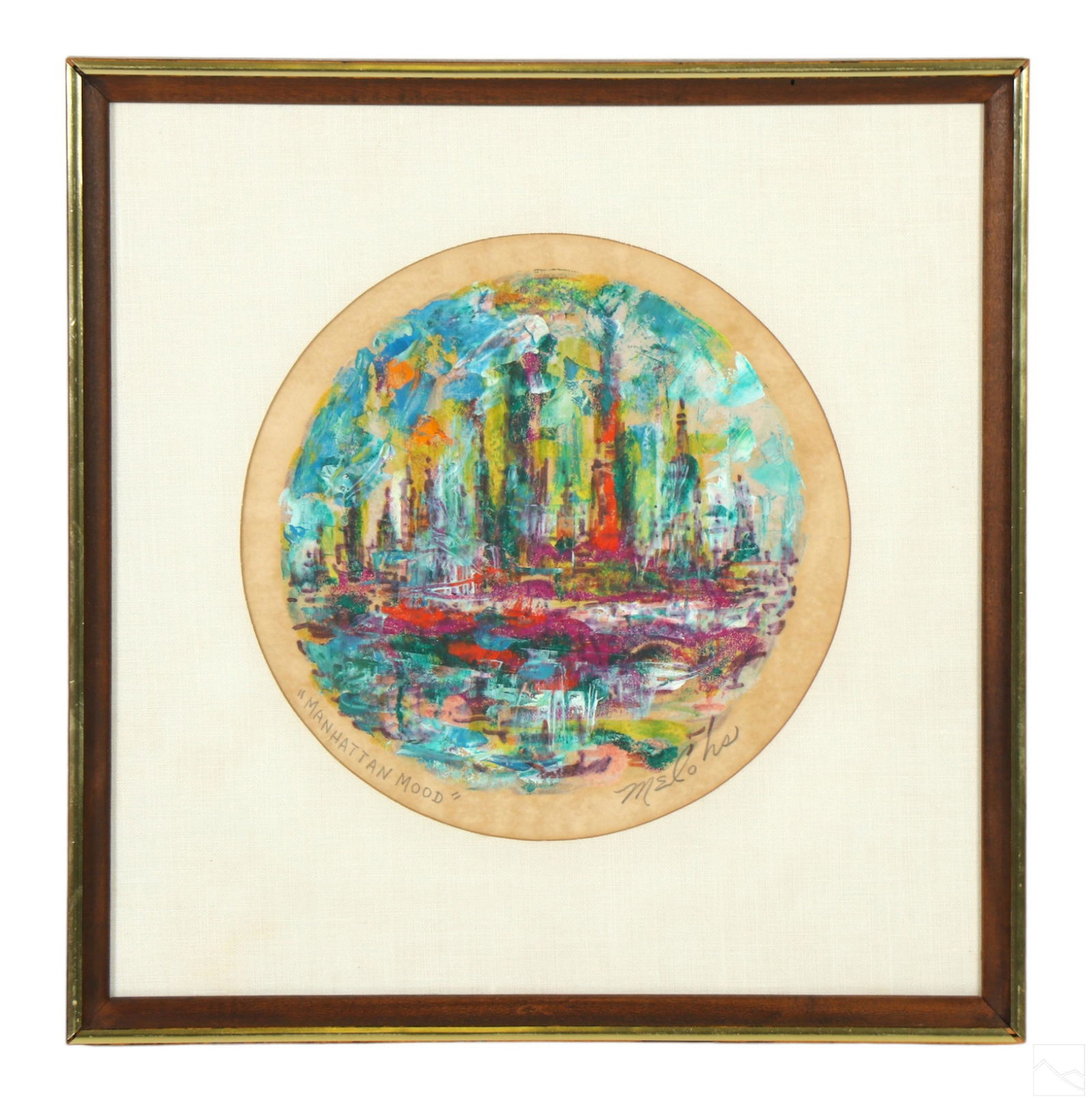 Charles Melohs 1908-1982 Cityscape Oil Painting (1 of 5)