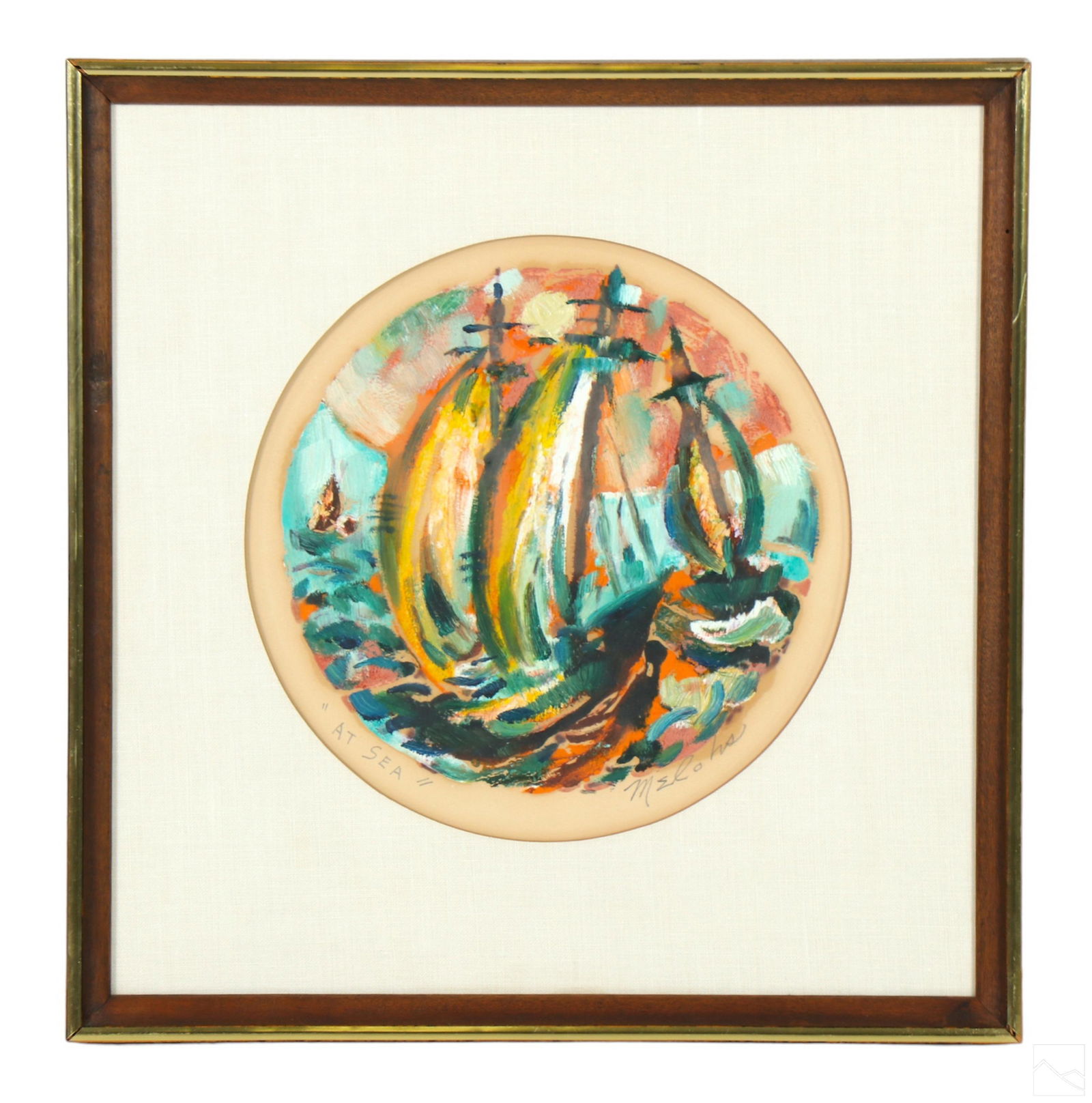 Charles Melohs 1908-1982 Marine Seascape Painting (1 of 5)