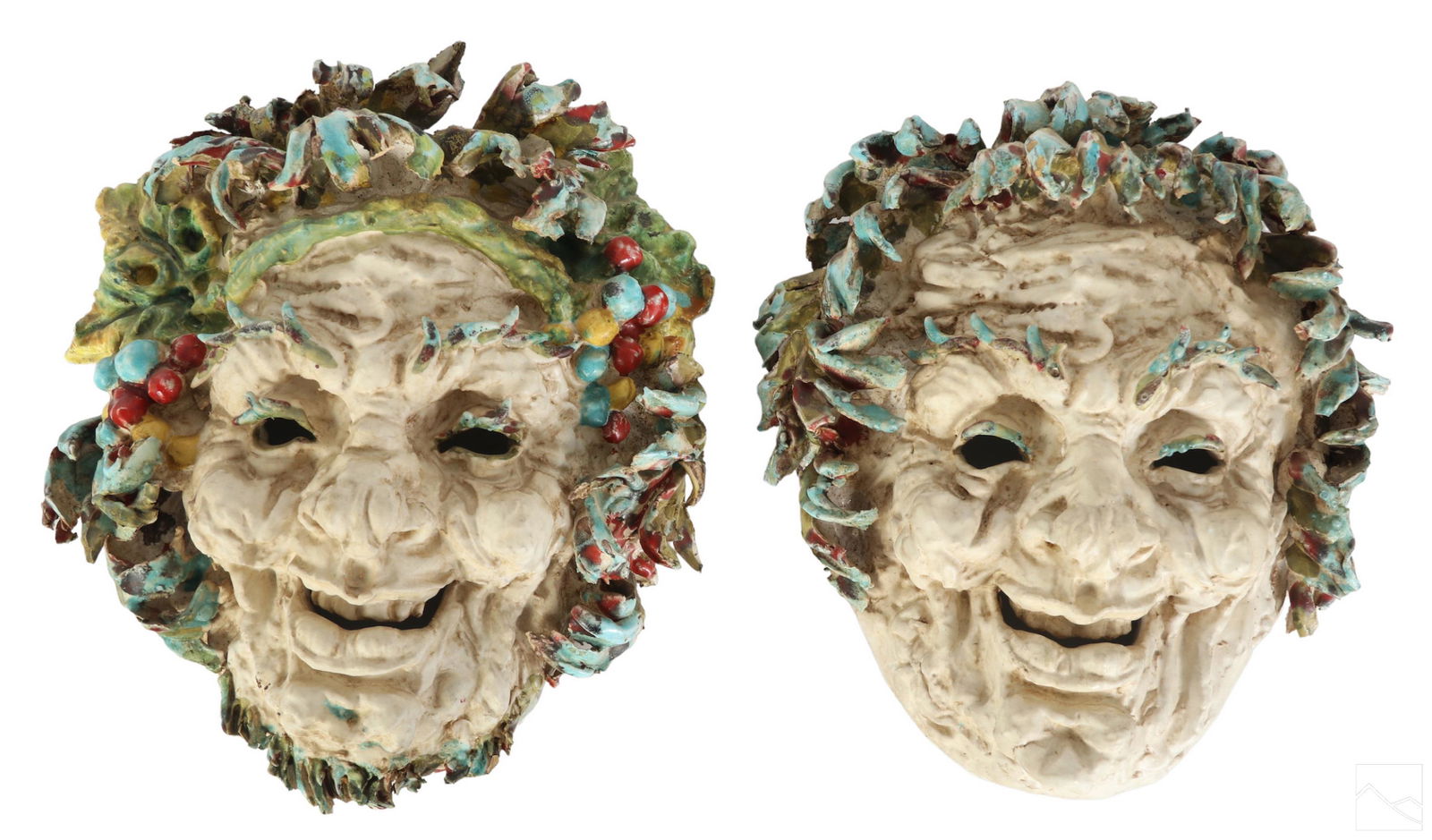Cantagalli Italian Studio Pottery Grotesque Masks (1 of 7)